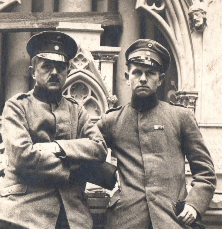 WWI German Soldier Medal Award Ribbon Real Photo Postcard RPPC