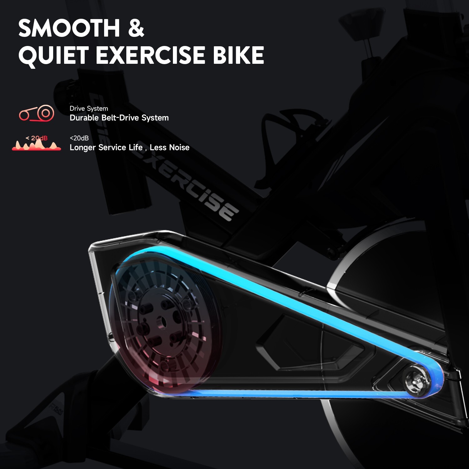 Indoor Pro Exercise Bike Stationary Bike Bicycle Cycling Home Cardio Gym Workout