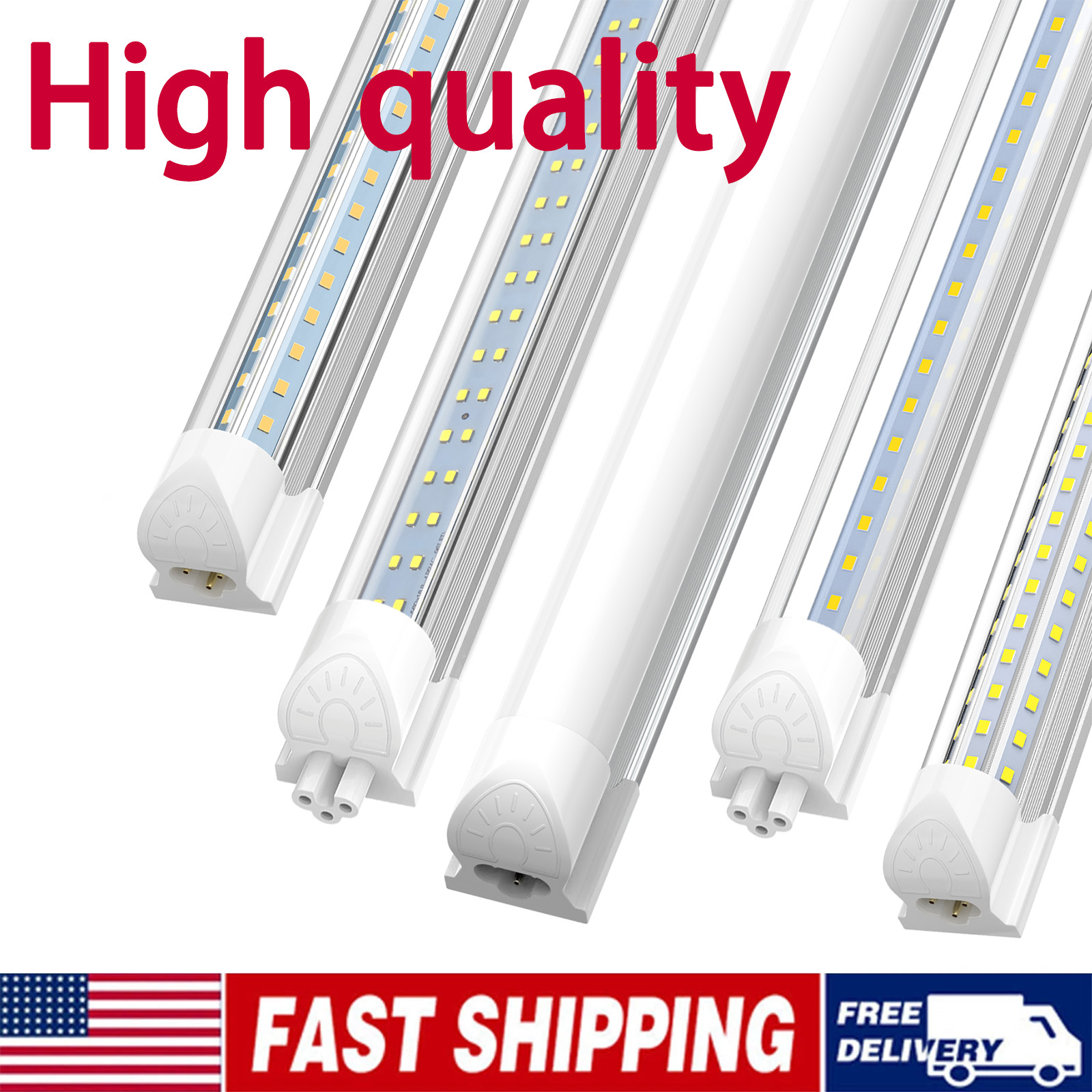 8FT LED Shop Light with T8, T10, T12 Tubes - ETL Listed, Integrated Bulb Design