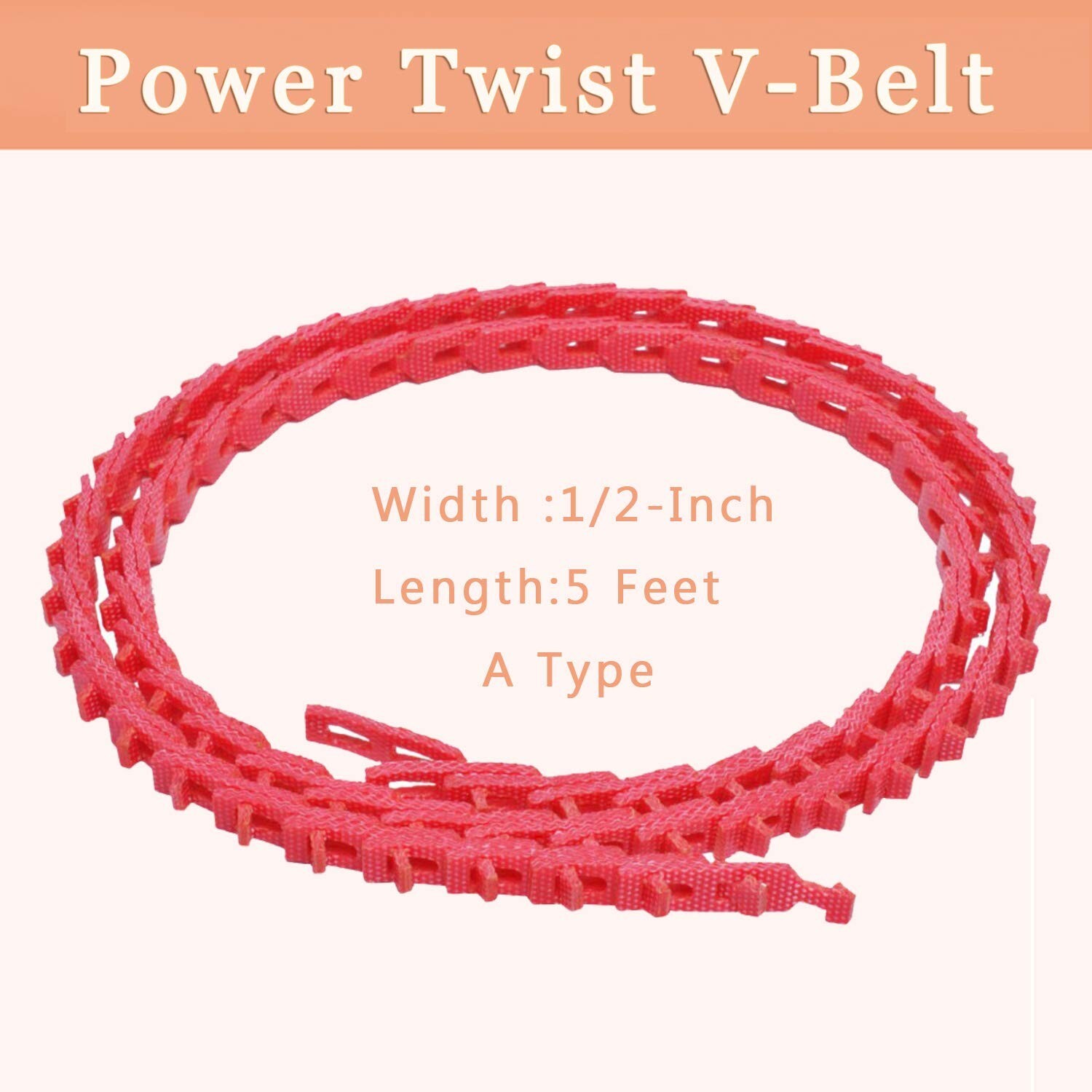 Power Twist Drive 1/2" Link V-Belt 5 Feet A Type -Twist "A" Adjustable Link, USA