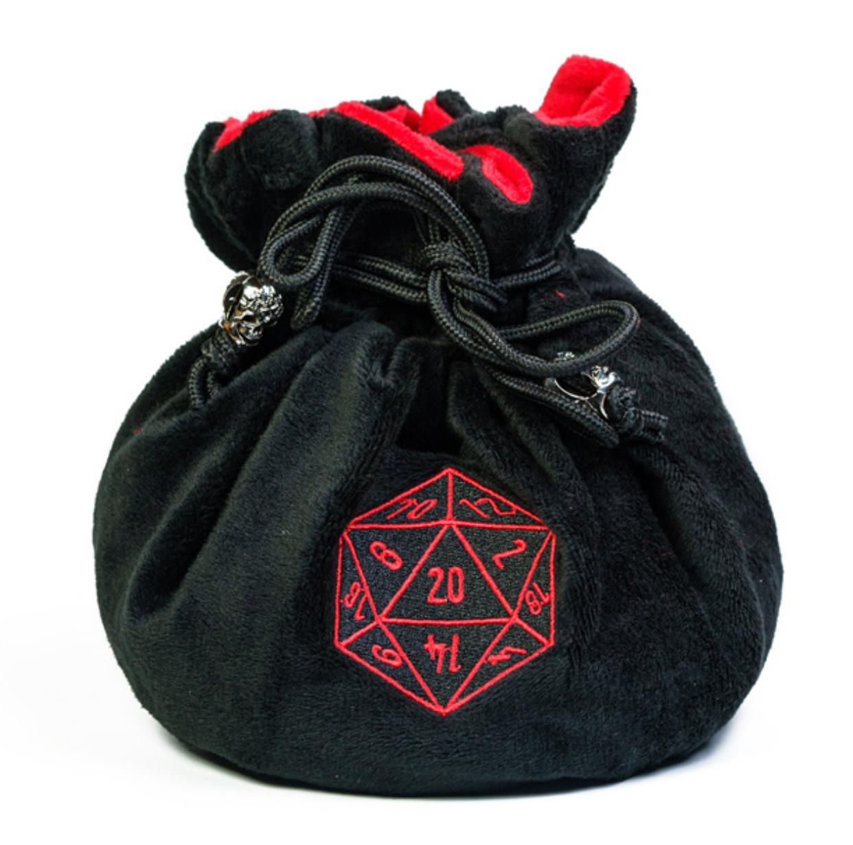 Black Flannel Large DnD Dice Bag | Dice Pouch | RPG DnD D&D Dungeons Dragons