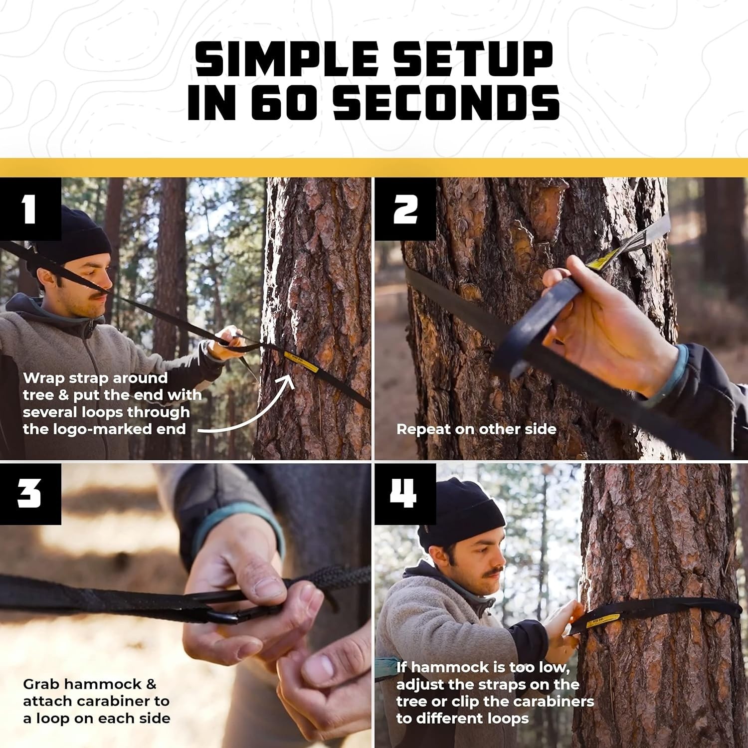 Wise Owl Outfitters Camping Hammocks - Portable for Outdoor/Indoor with Tree Str