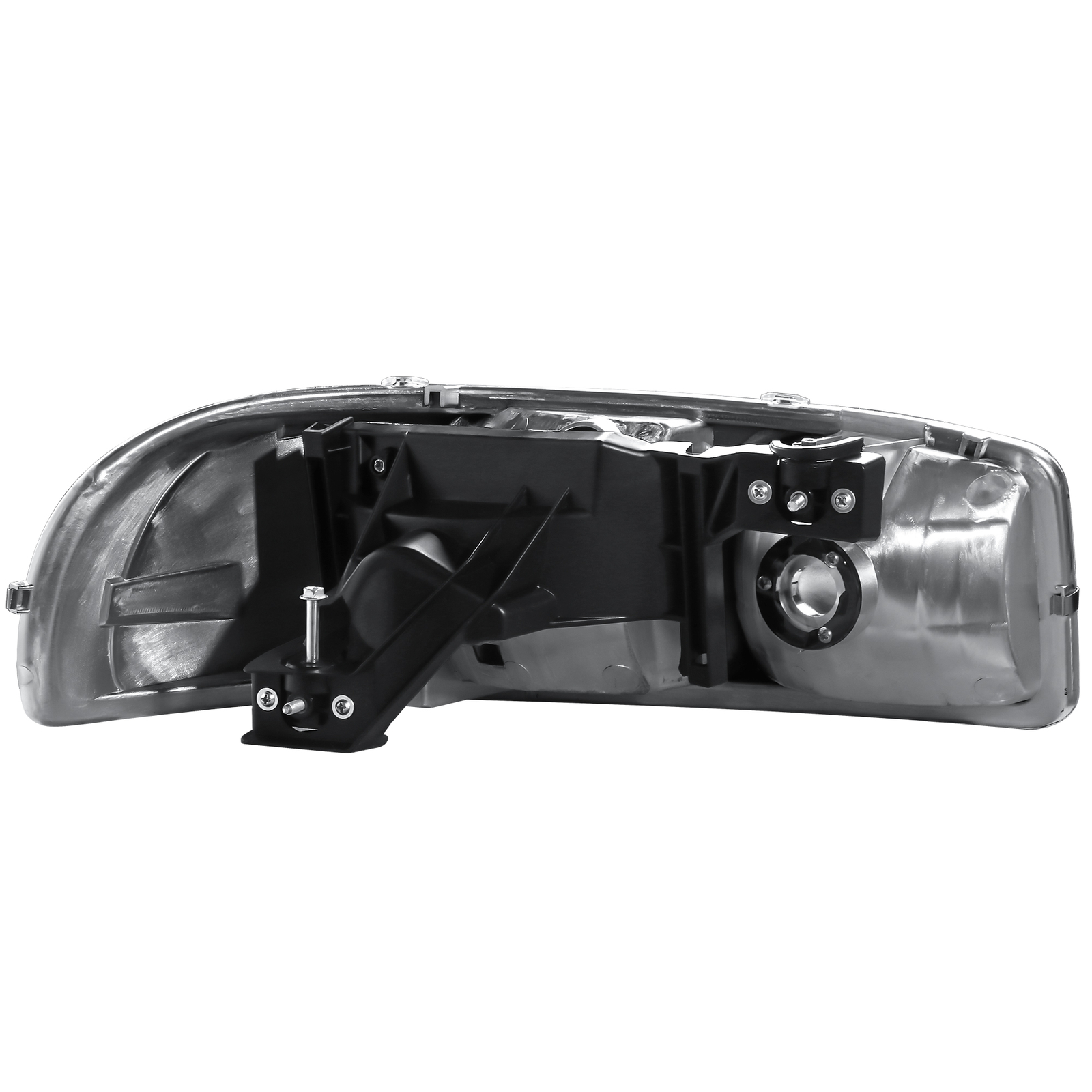 Pair Chrome Headlights w/ Bumper Lamps For 2000-2006 GMC Yukon Sierra 1500 2500