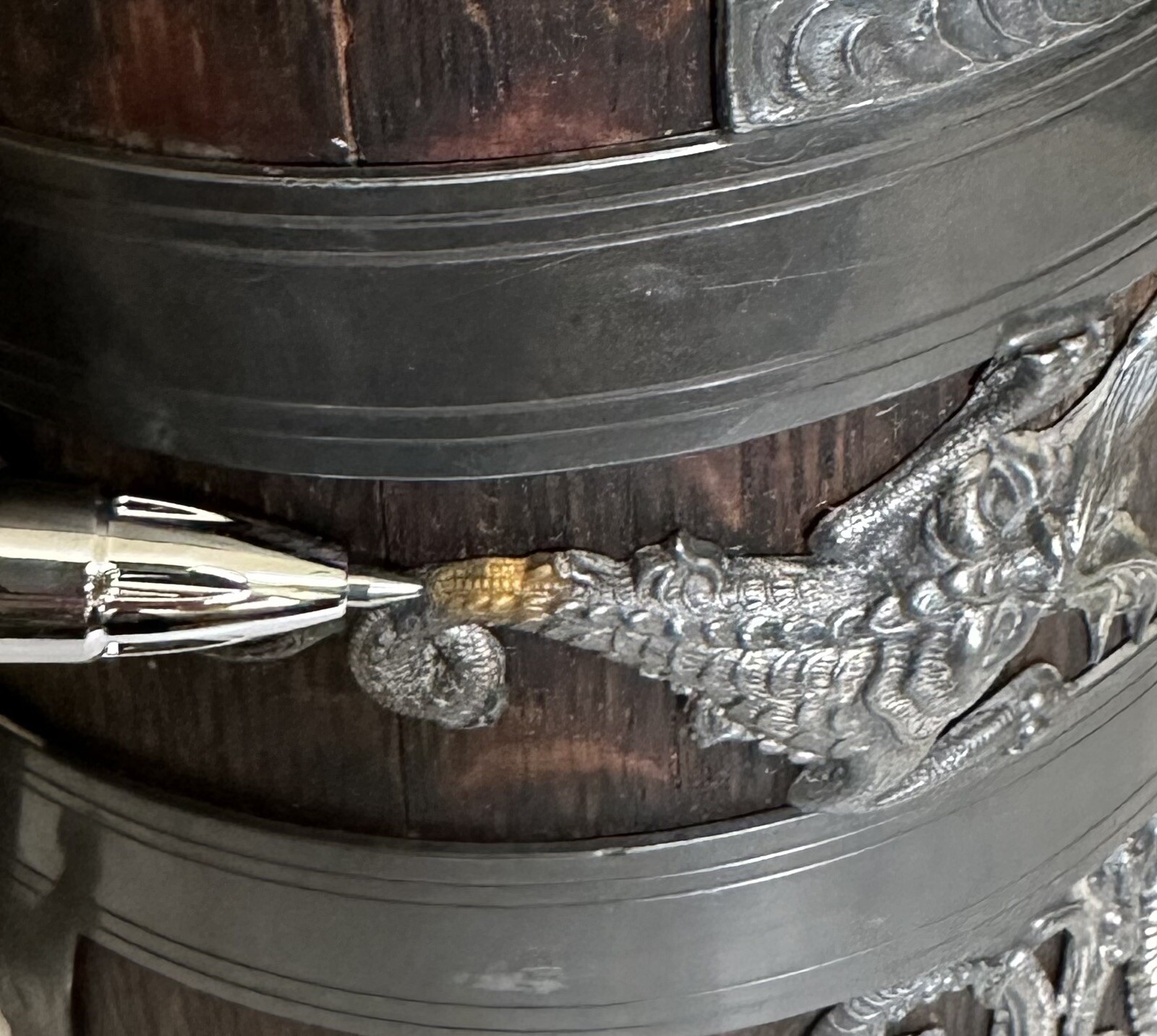 Antique Tankard St Louis Silver Co. Pat 1905 Gargoyles Dragons 15" Silver Plate