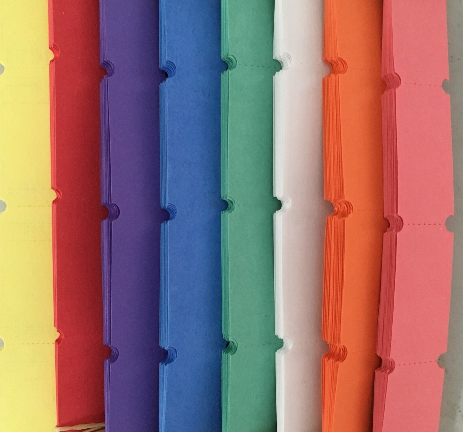 500 Blank Tickets 8 Colors Raffle Fun Fair Carnival Festival 1/4 Roll Folded