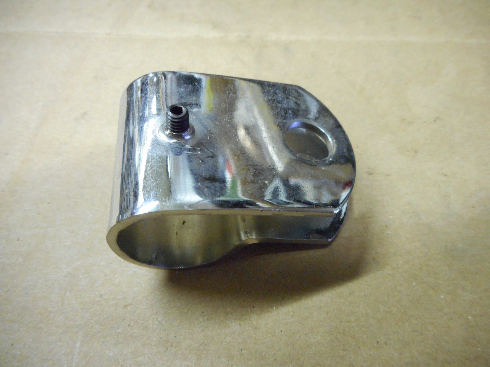 Harley Spotlight Chrome P Clamp Shovelhead FL mount bracket
