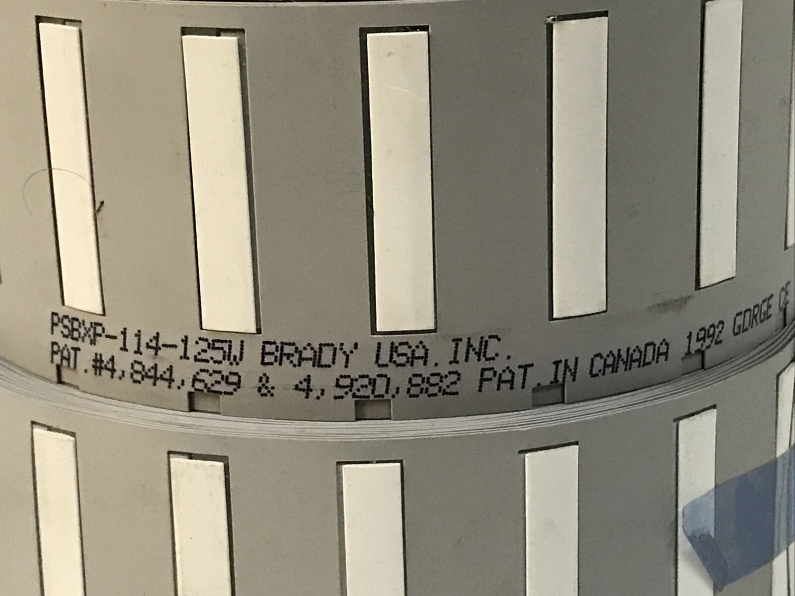 *LOT OF 4 USED ROLLS* Brady PSBXP-114-125 PS Permasleeve Wire Sleeve Labels