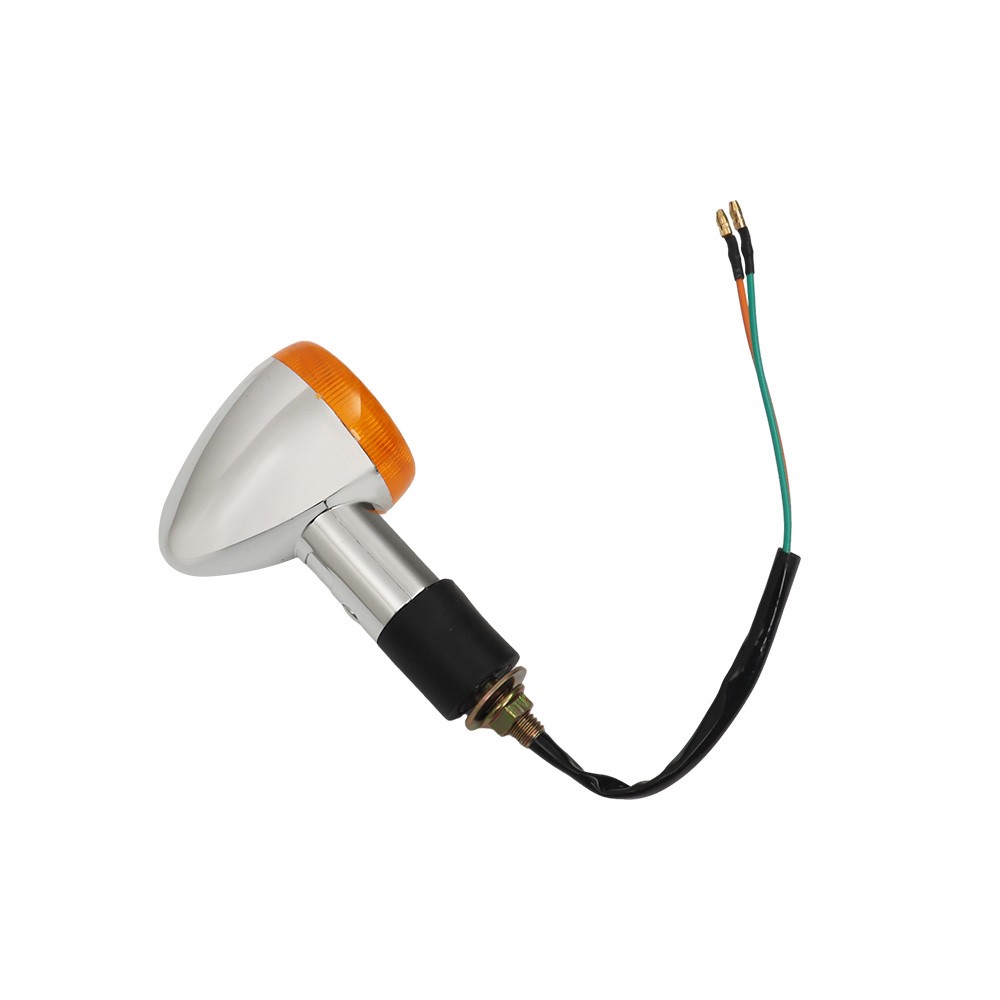 2 × Amber Chrome Front Rear Turn Signal Blinker Indicator Light For Kawasaki