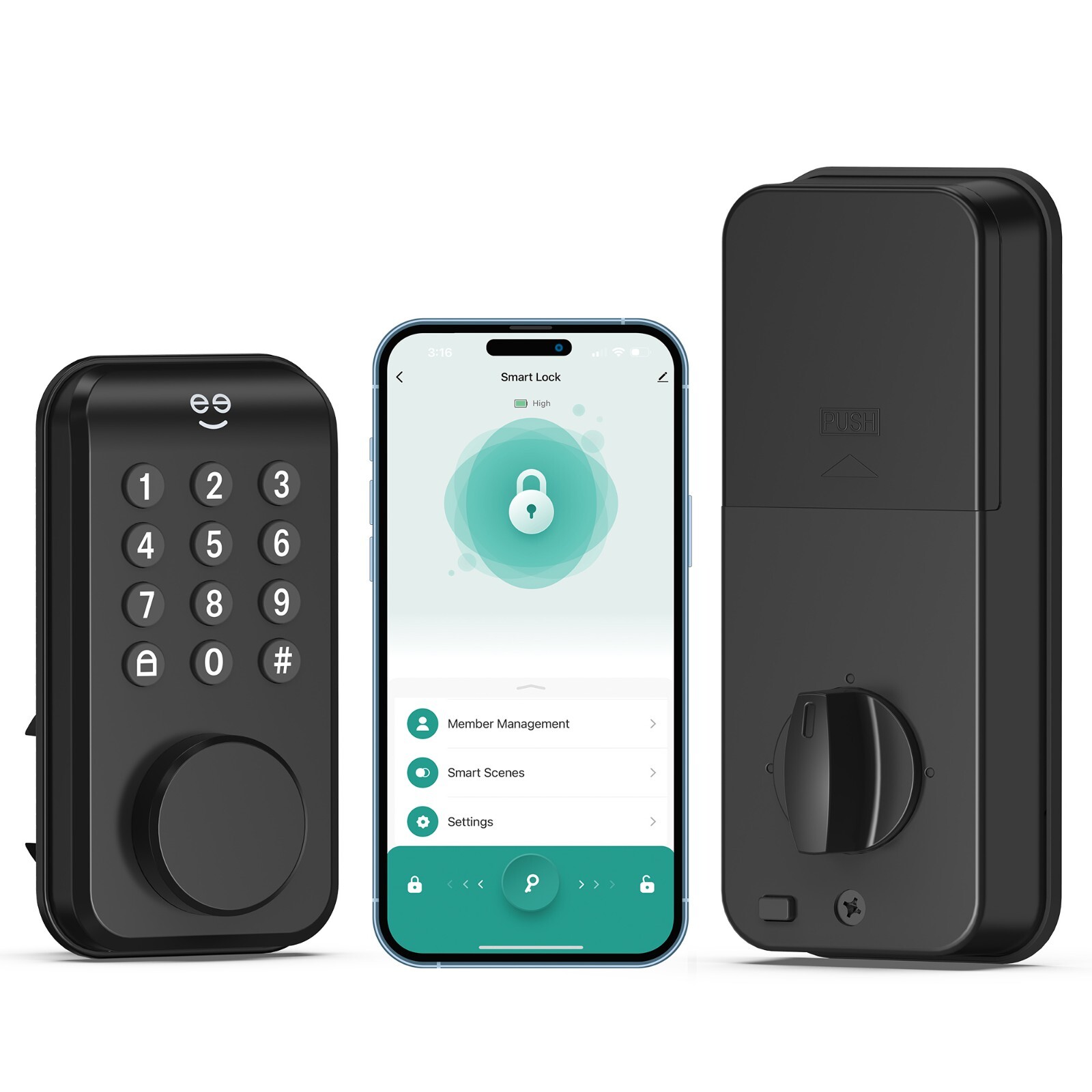 Geeni Keyless Entry Door Lock with Keypad, Smart Locks for Front Door