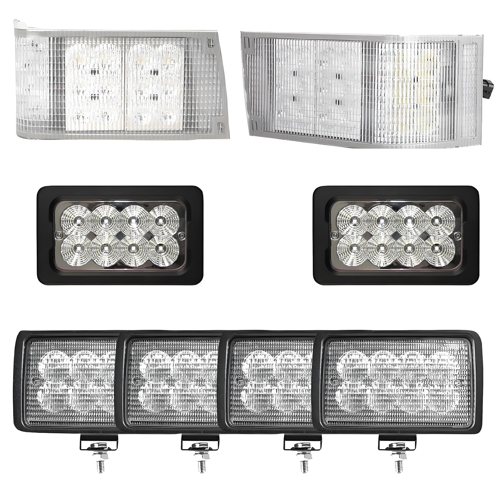 For Case IH 7210,7220,7230,7240,7250 Complete LED Work Light Upgrade Kit