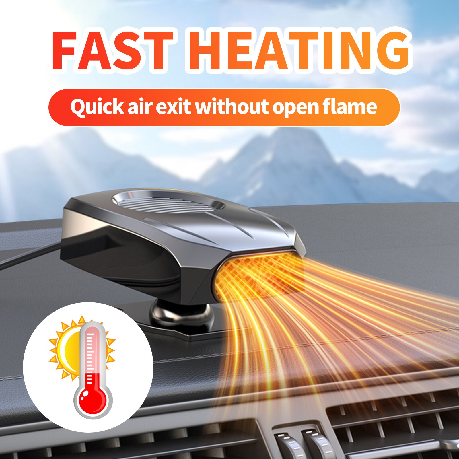 Car Heater Cigarette Lighter Plugs 12v/24v Portable Car Heaters For Vehicle