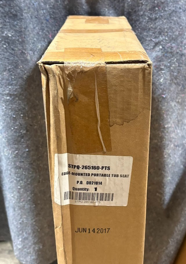 Seachrome STPQ-265160-PTS Edge-Mounted Portable Tub Seat w/ Swing-Down Legs