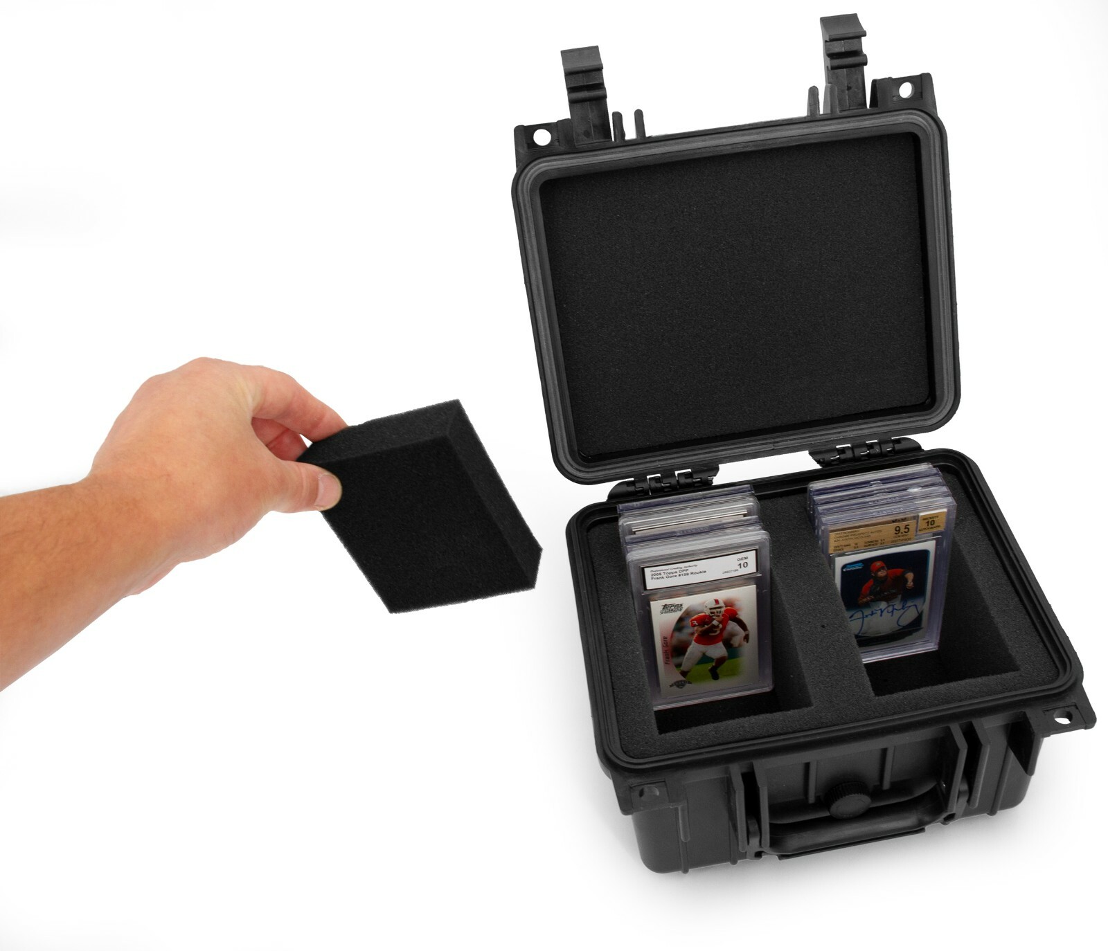 CM Graded Card Case Storage Box for 40 Graded Sports Trading Cards, Waterproof