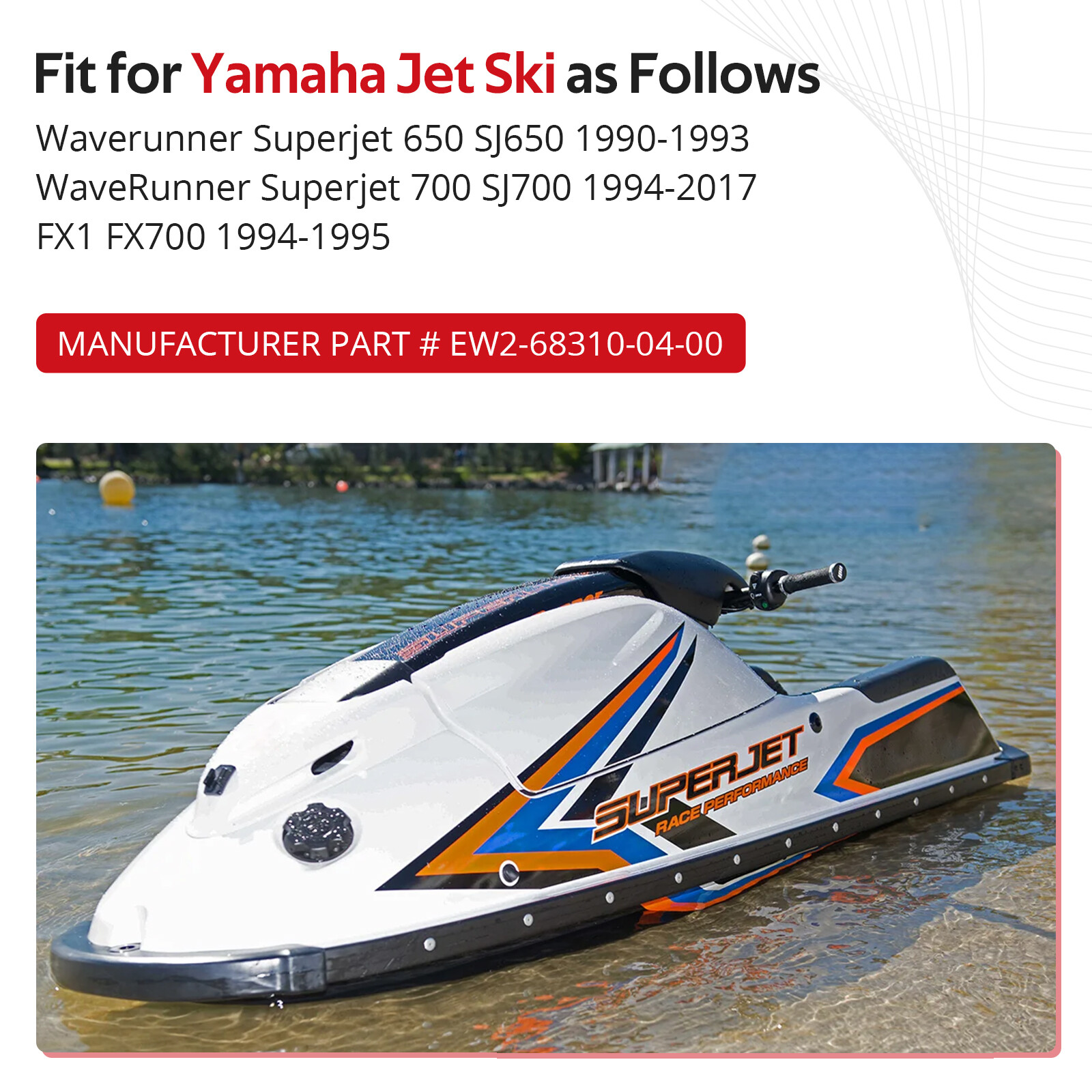 Handlebar Start Stop Switch Box w/Lanyard for Yamaha WaveRunner Superjet 700