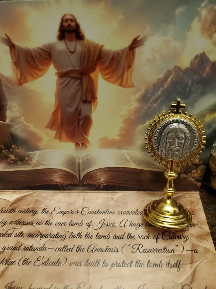 Tomb of Jesus Reliquary with Stone From Tomb of Jesus Holy Sepulchre