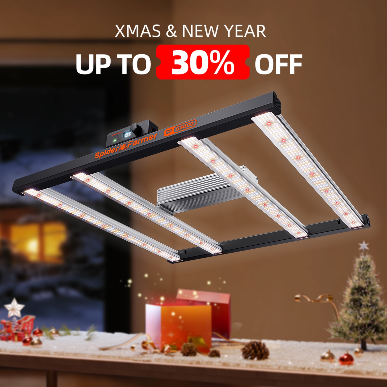 Spider Farmer G3000 LED Grow Light Full Spectrum Commercial Grow Indoor Plants