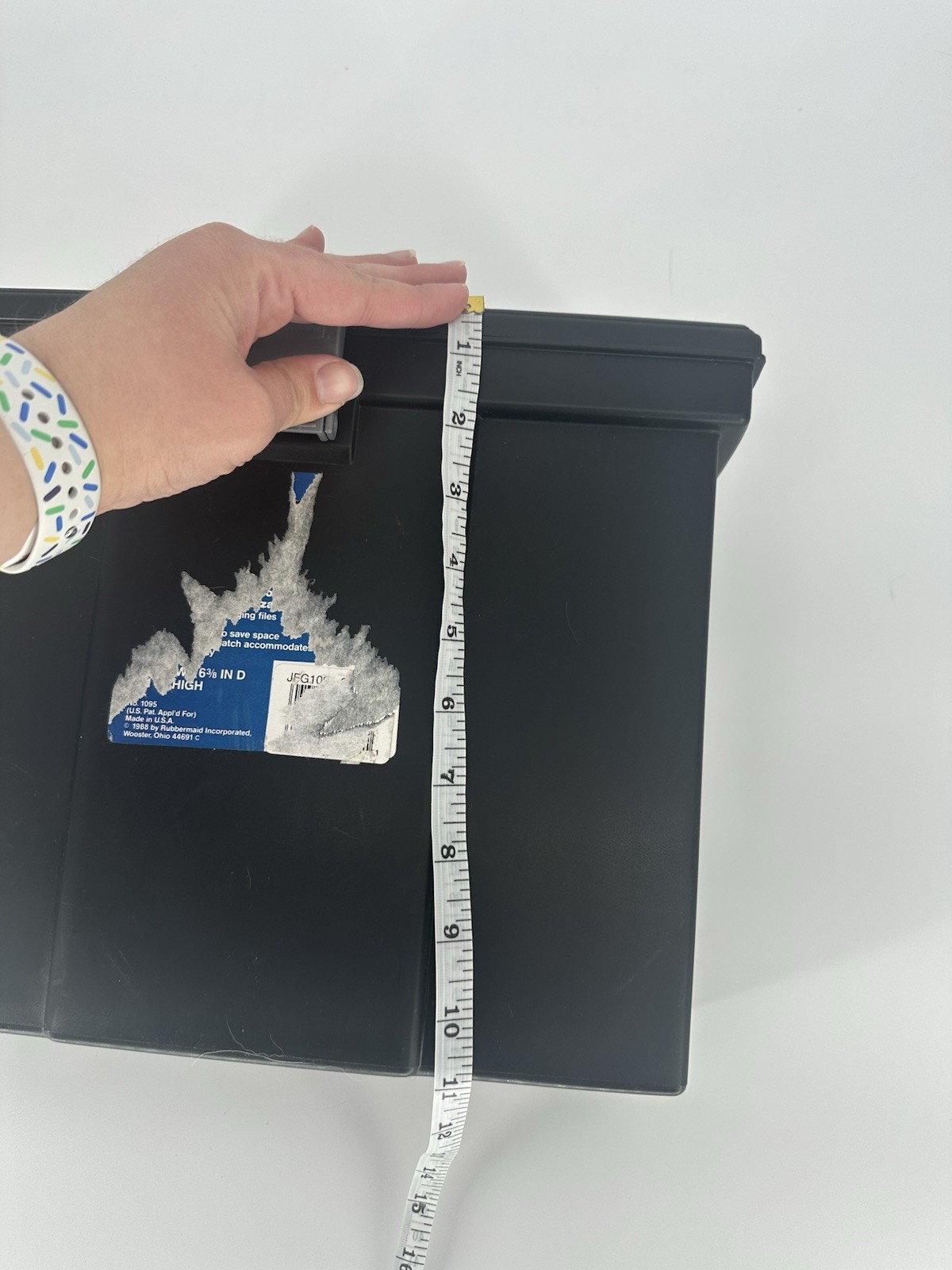 Vtg Rubbermaid Portable File Folder Carry Case Storage Box Black Hard Shell