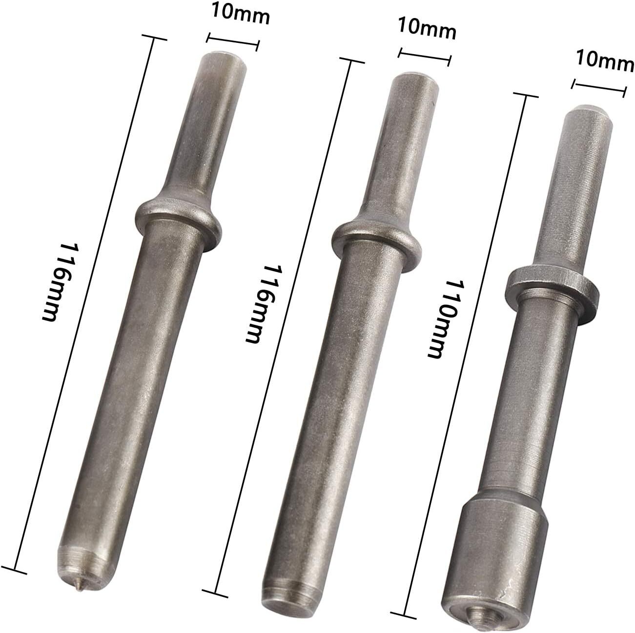 7Pcs Smoothing Pneumatic Air Rivet Hammer Tool with Spring Shank Chisel Bits Set