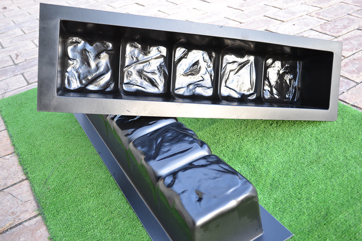 Concrete molds edge stone concrete edging border Sold set 4 pcs molds BR02+BR04