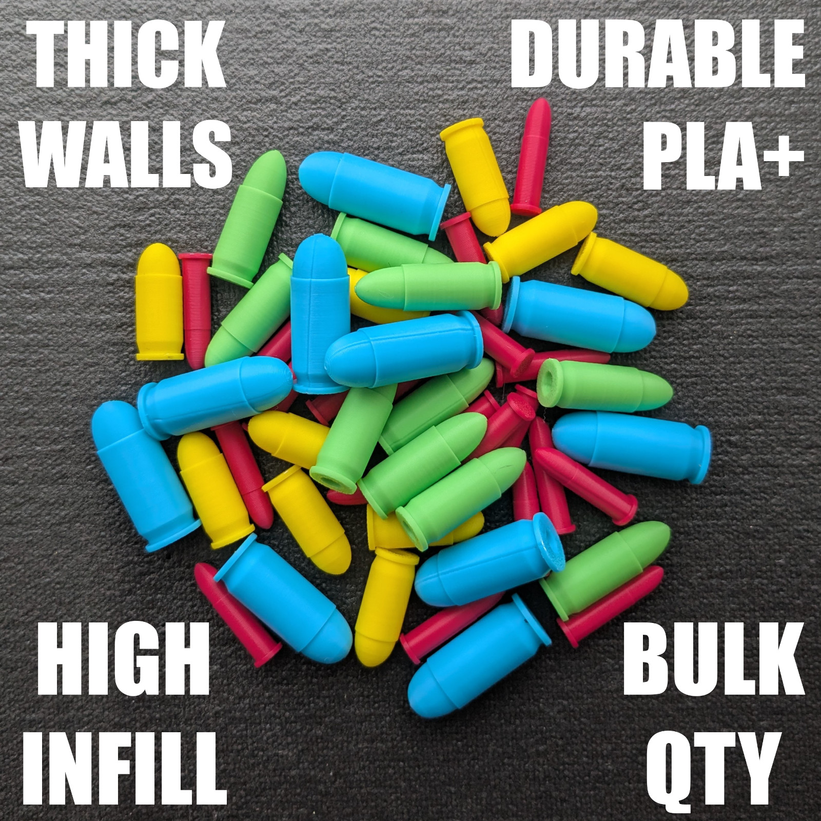 Pistol Caliber Variety 70pack 22LR 380acp 9mm 45acp Snap Cap Dry Fire Rounds USA