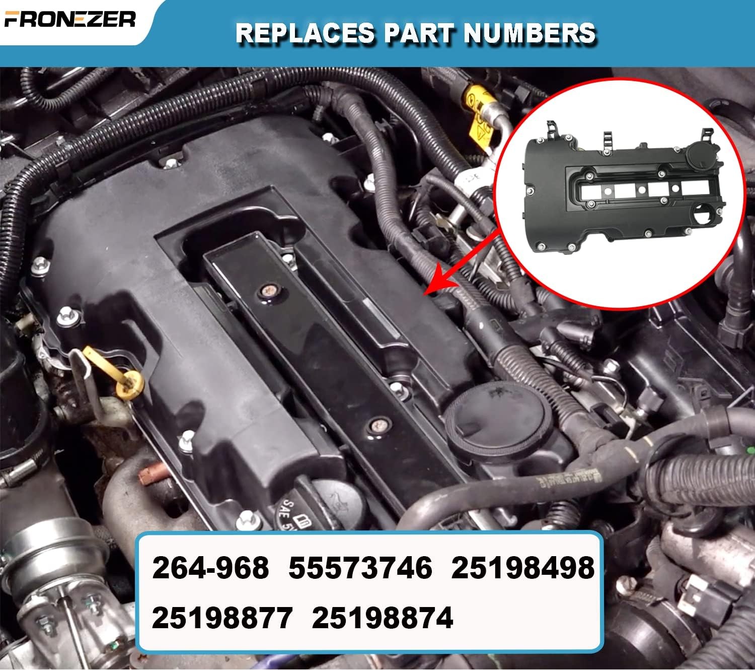 Engine Valve Cover with Gaskets For 2011-2020 Chevy Cruze Sonic Trax Buick 1.4L