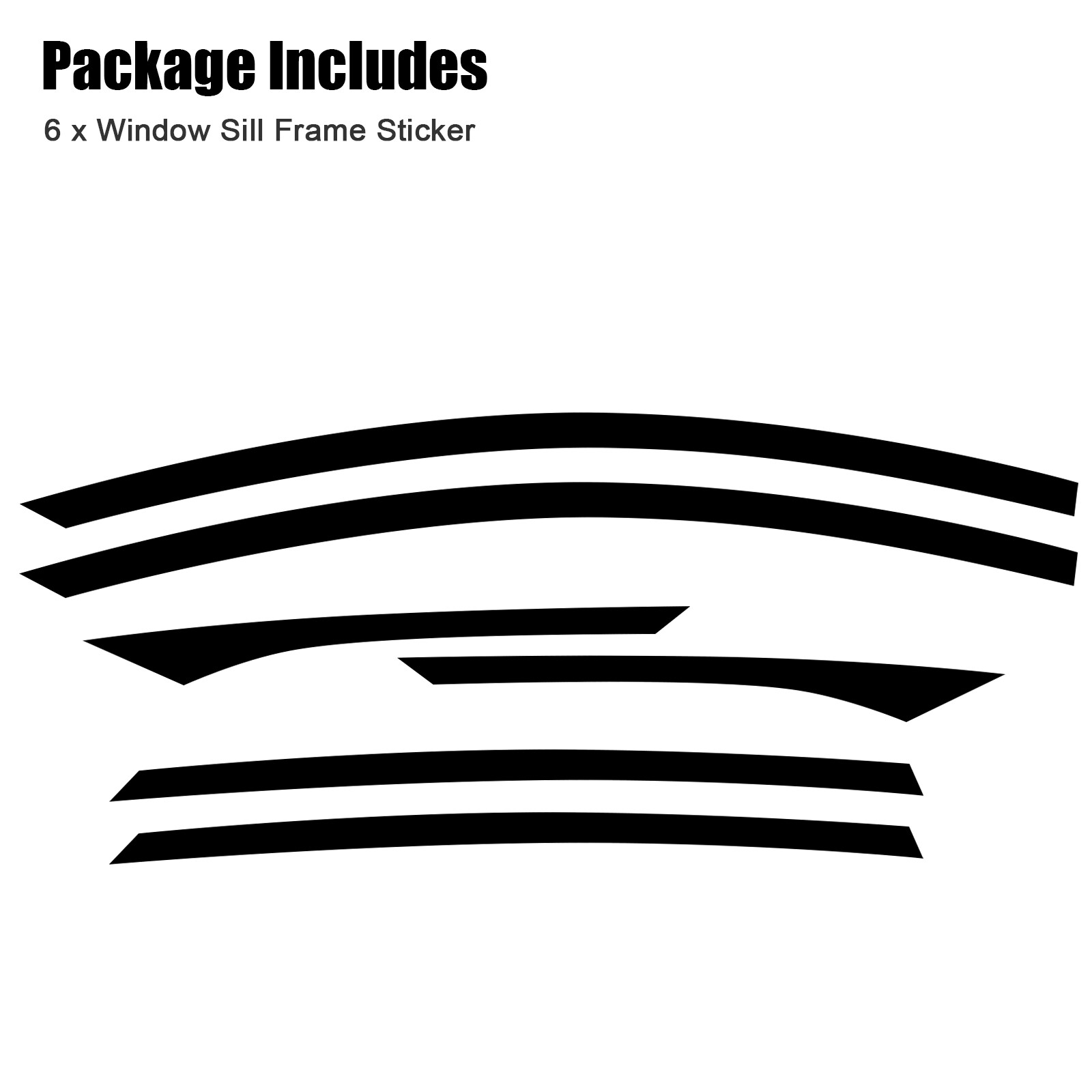 6Pcs Chrome Delete Blackout Window Trims For Honda Accord Sedan 2018-2022 Black