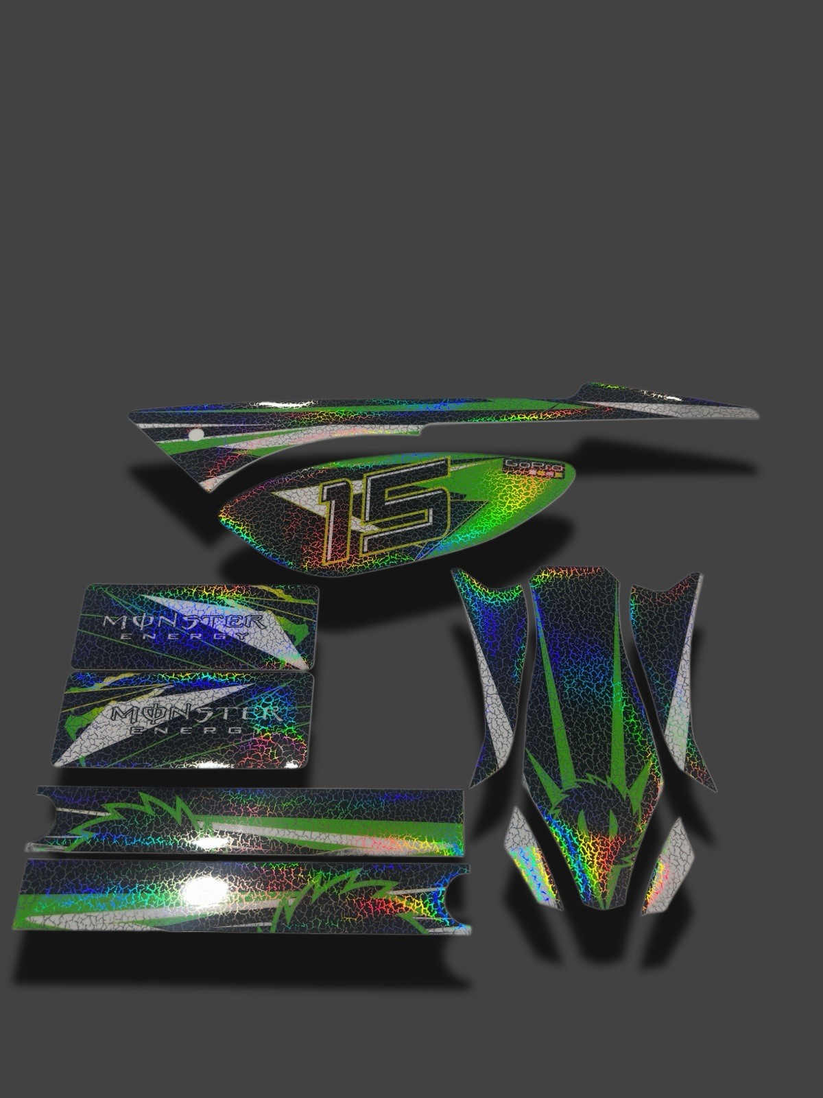 Razor SX500 graphics kit decals THICK AND HIGH GLOSS HOLOGRAPHIC FINISH