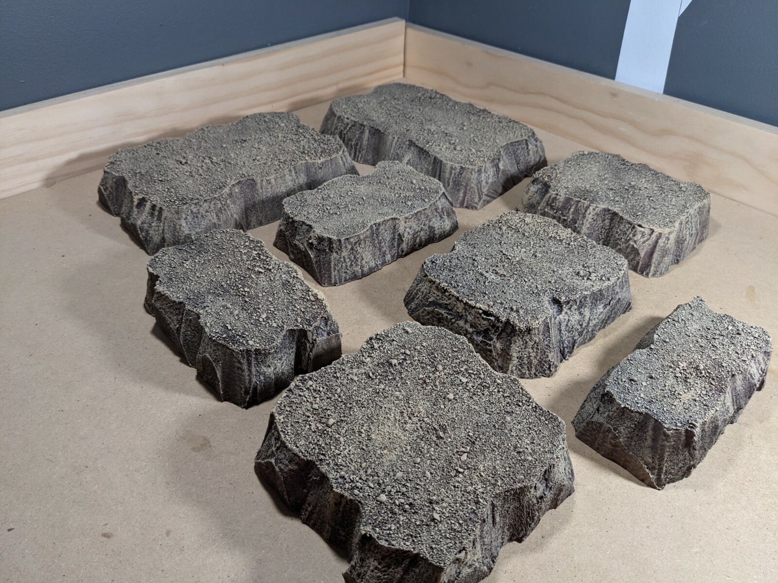Wargaming Terrain Medium Box Set Platform Hills Desert Finish