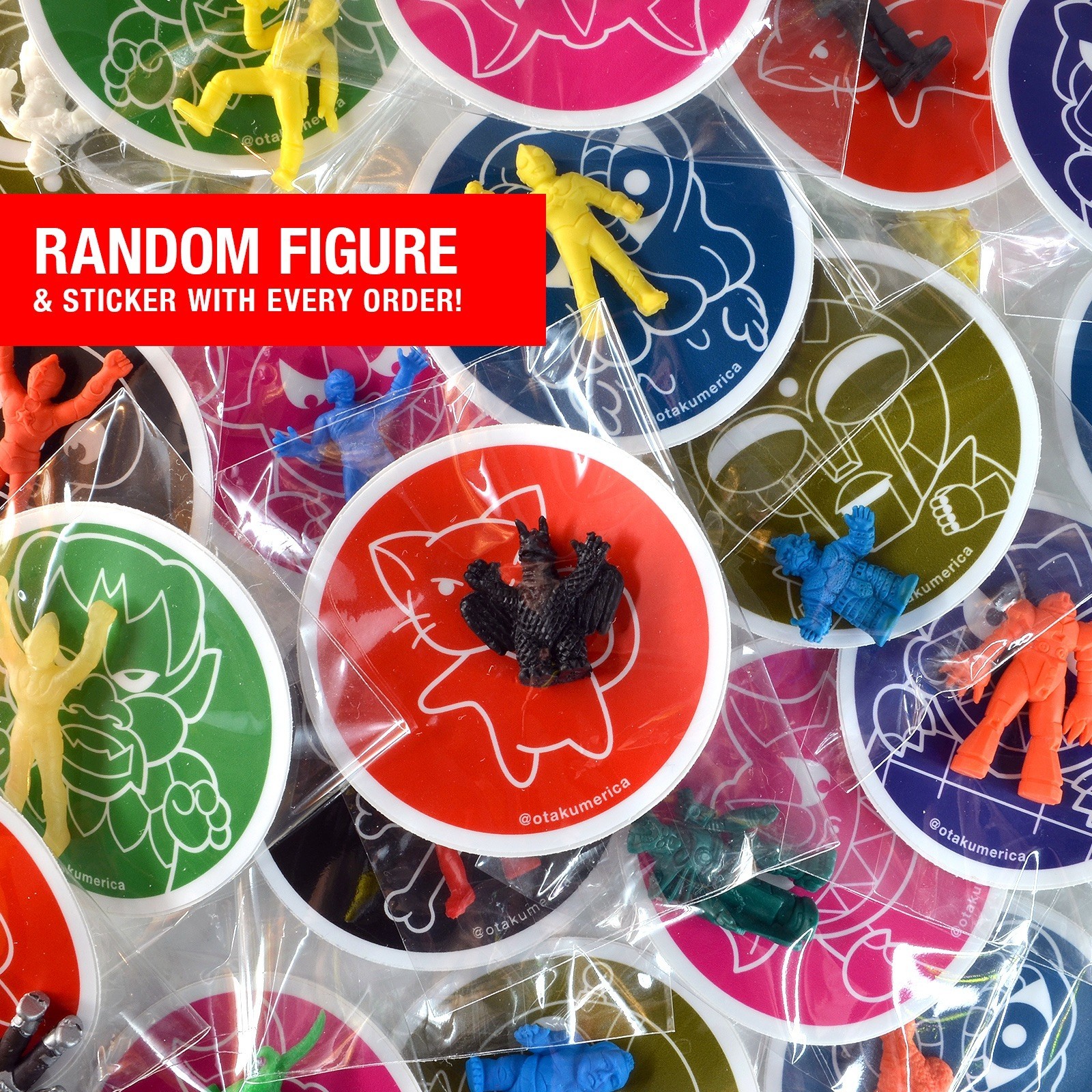 Kaiju Freaks: Godzilla Keshi RANDOM Set of 6 - Vintage 80s Kaiju Keshigomu 1in