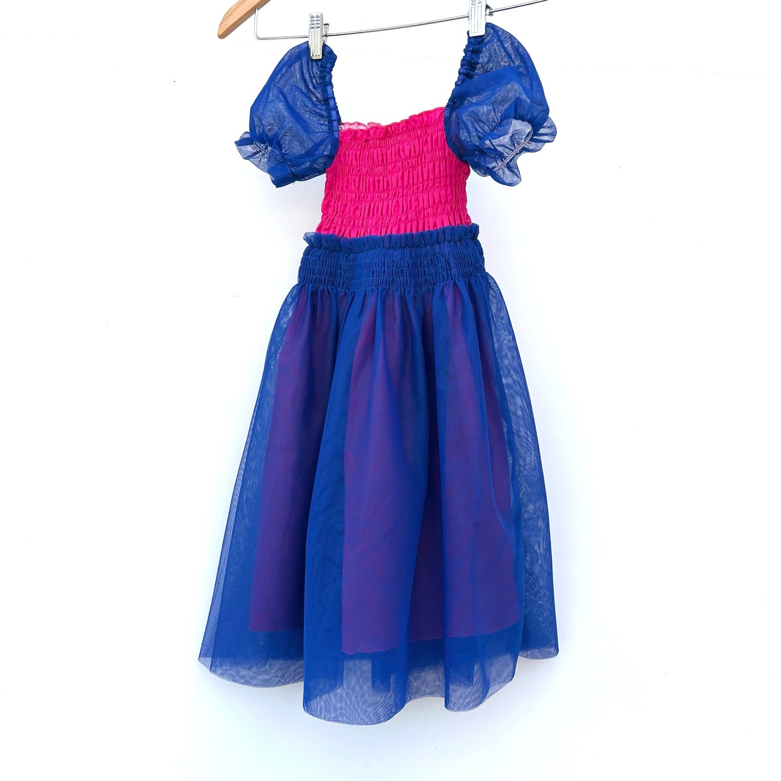 Toddler Girl’s Princess Tulle Dress Up Pink Purple Birthday Party Fancy 5T