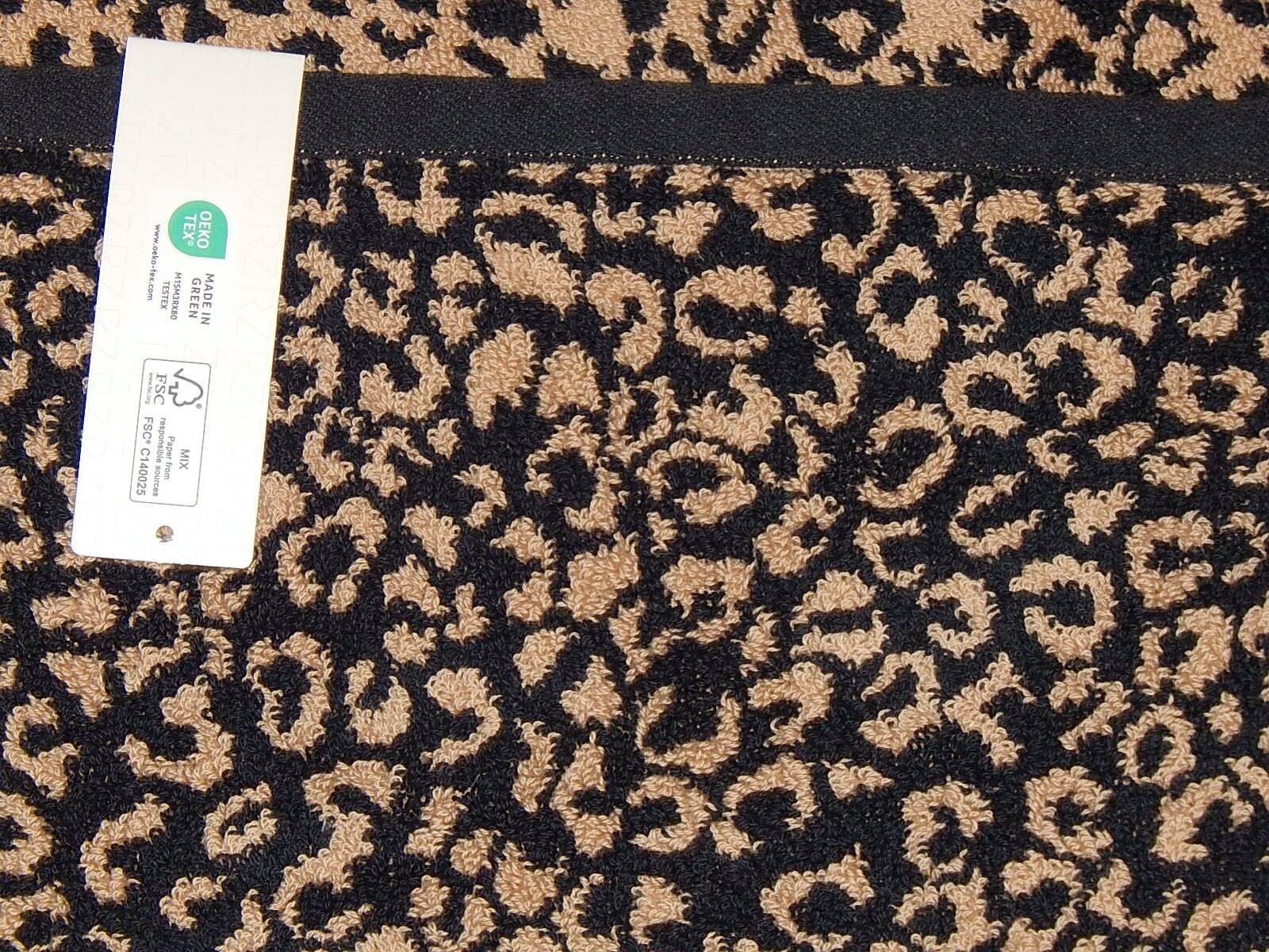 RACHEL ZOE 100%Cotton BATH Towel 30"x56" LEOPARD PRINT TWO-SIDE NEW AUTHENTIC