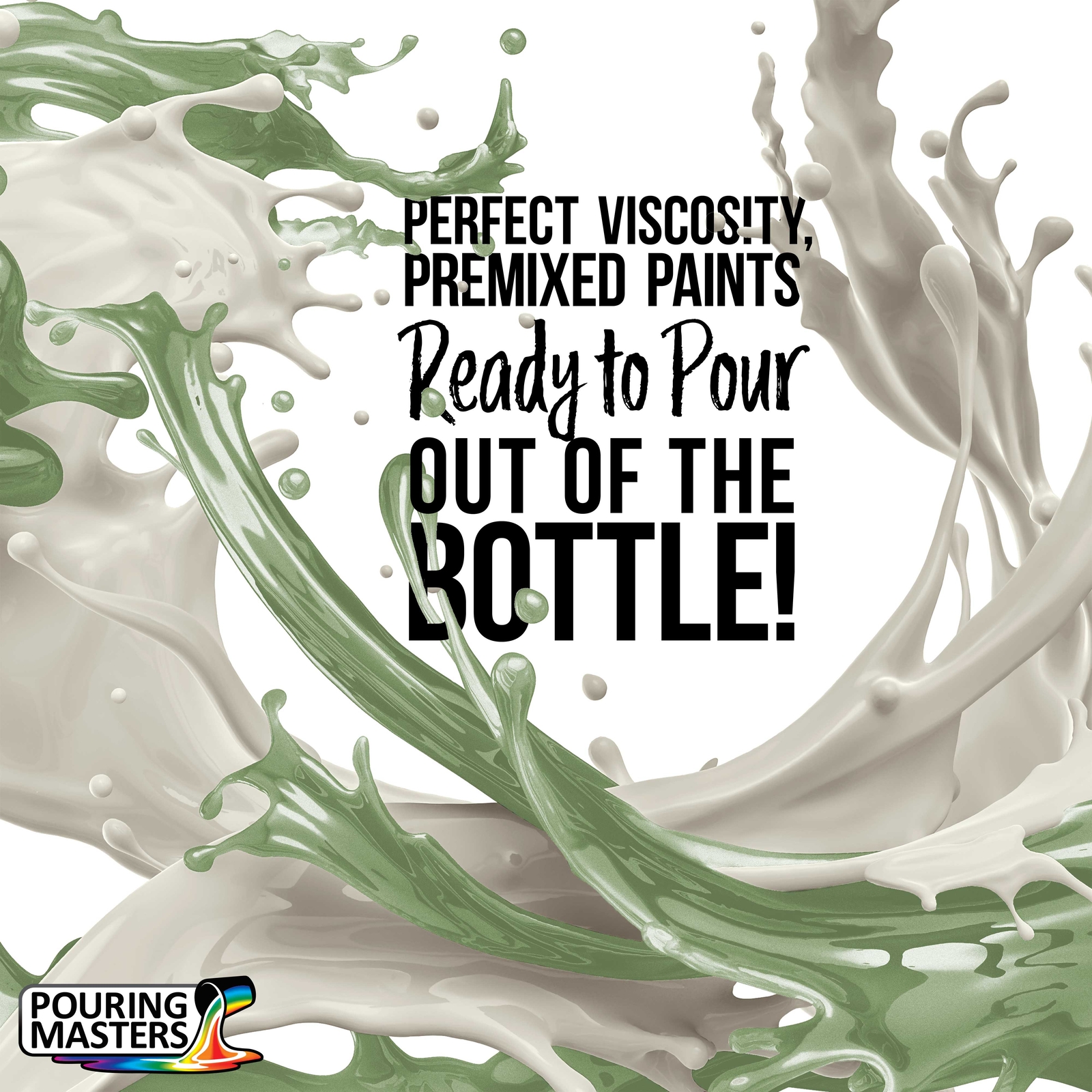 Pouring Masters Agave Green Metallic Pearl 8-Ounce Acrylic Pouring Paint