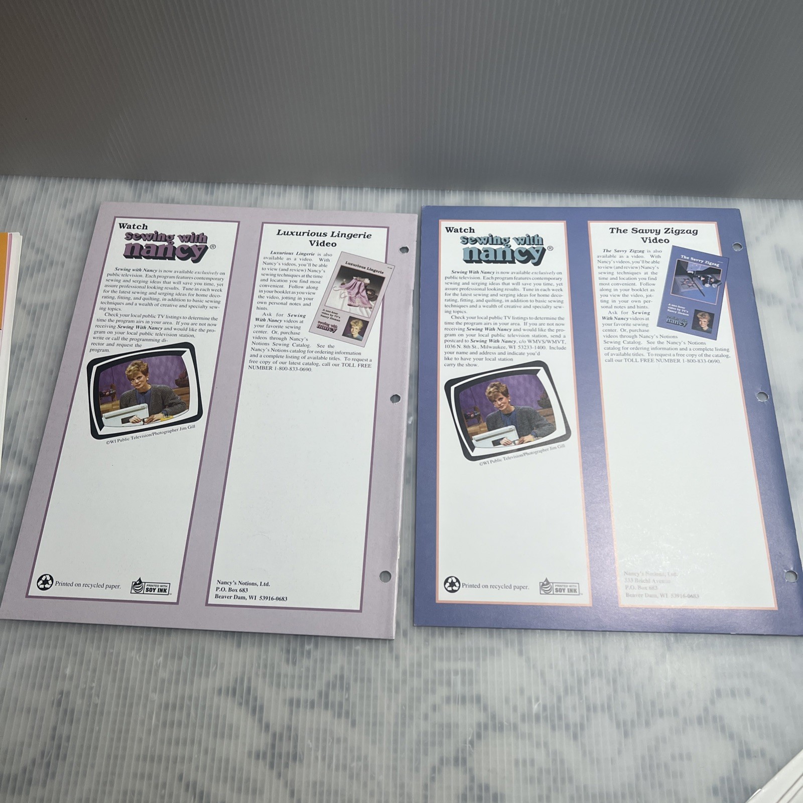 Sewing With Nancy Lot Of 19 Booklets, Pamphlets, And Transcripts 1990’s