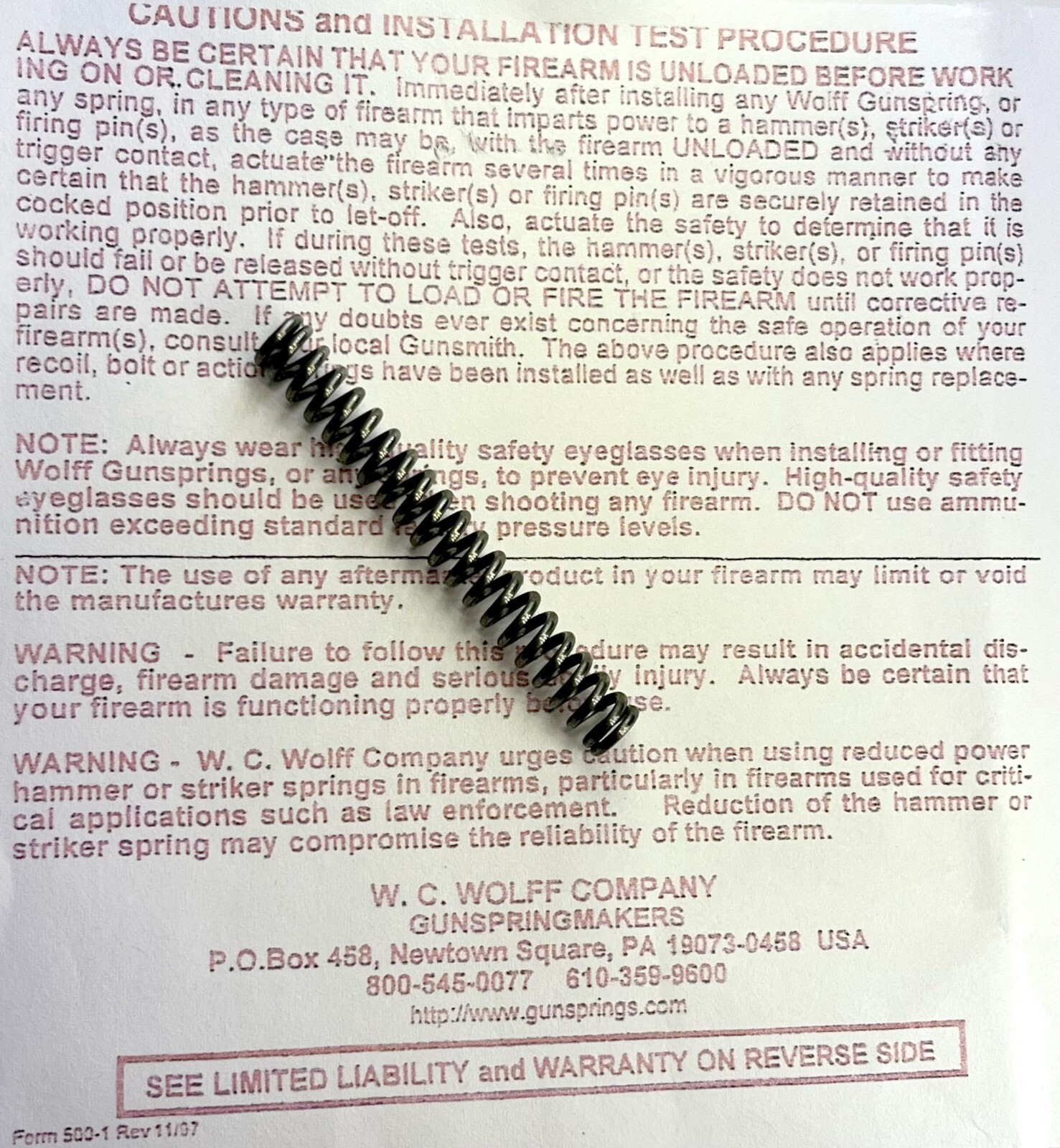 1911 Full & Commander Hammer Main Spring 15 16 17 18 19 20 21 23 25 26 28 30 34