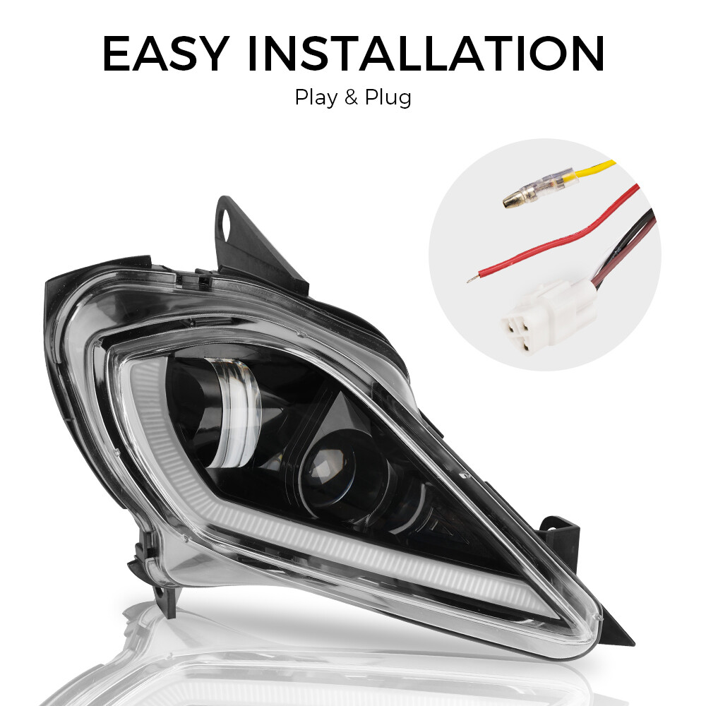 For 2006-2024 YAMAHA YFZ 450 RAPTOR 350 700 700R LED Headlights Set Head Lamps