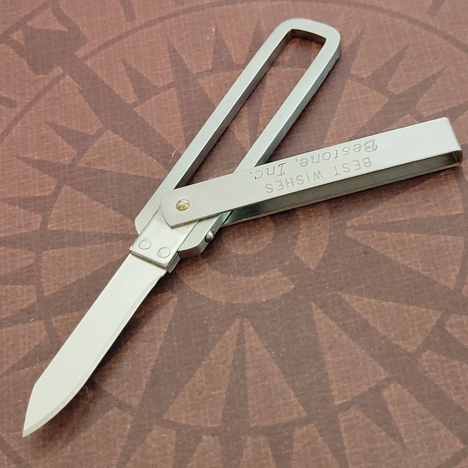 Funny Folder Tri Fold Swinger Knife Bestone, Inc Advertising Best Wishes