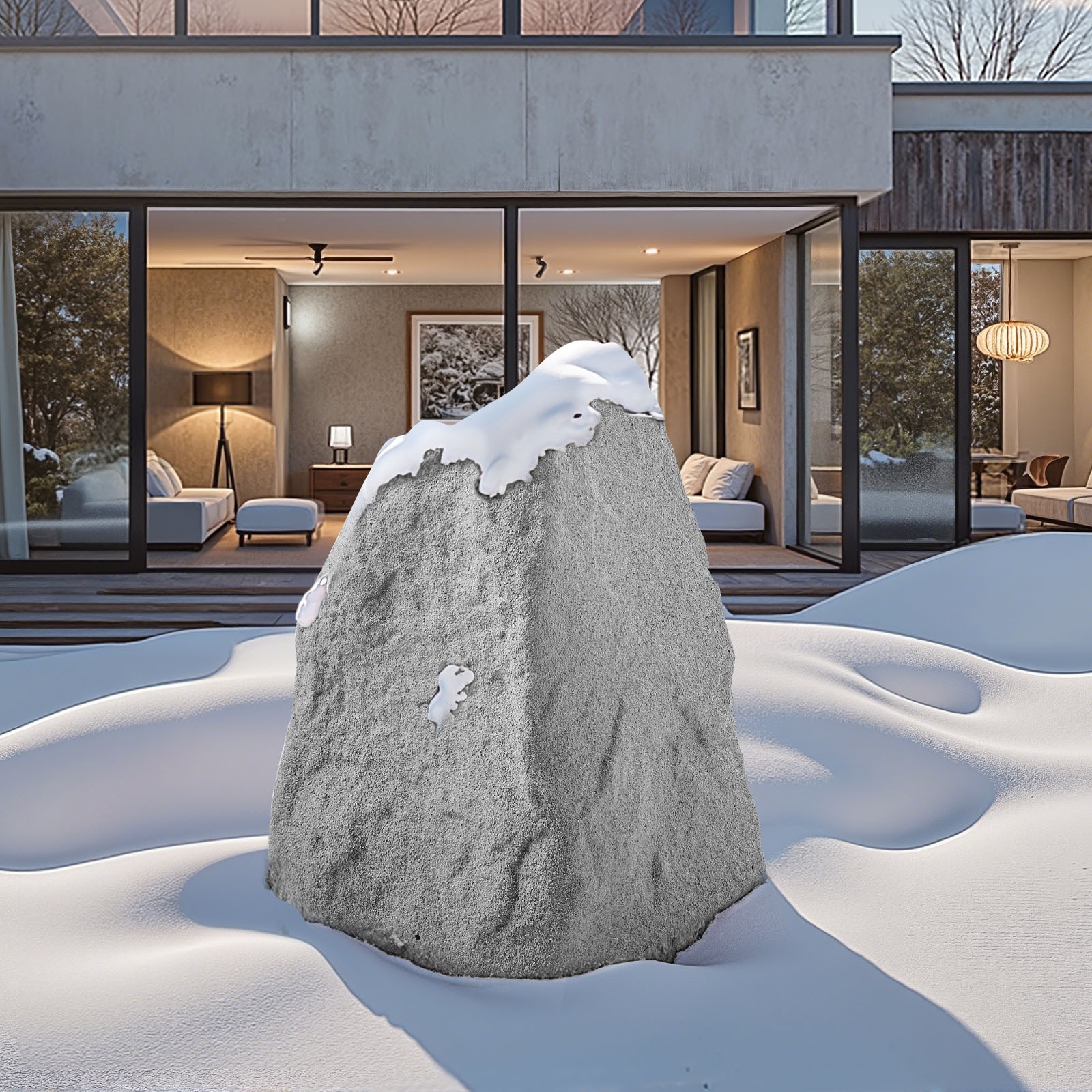 VEVOR Fake Landscape Rock Well Pump Cover Outdoor Realistic Boulder Grey M