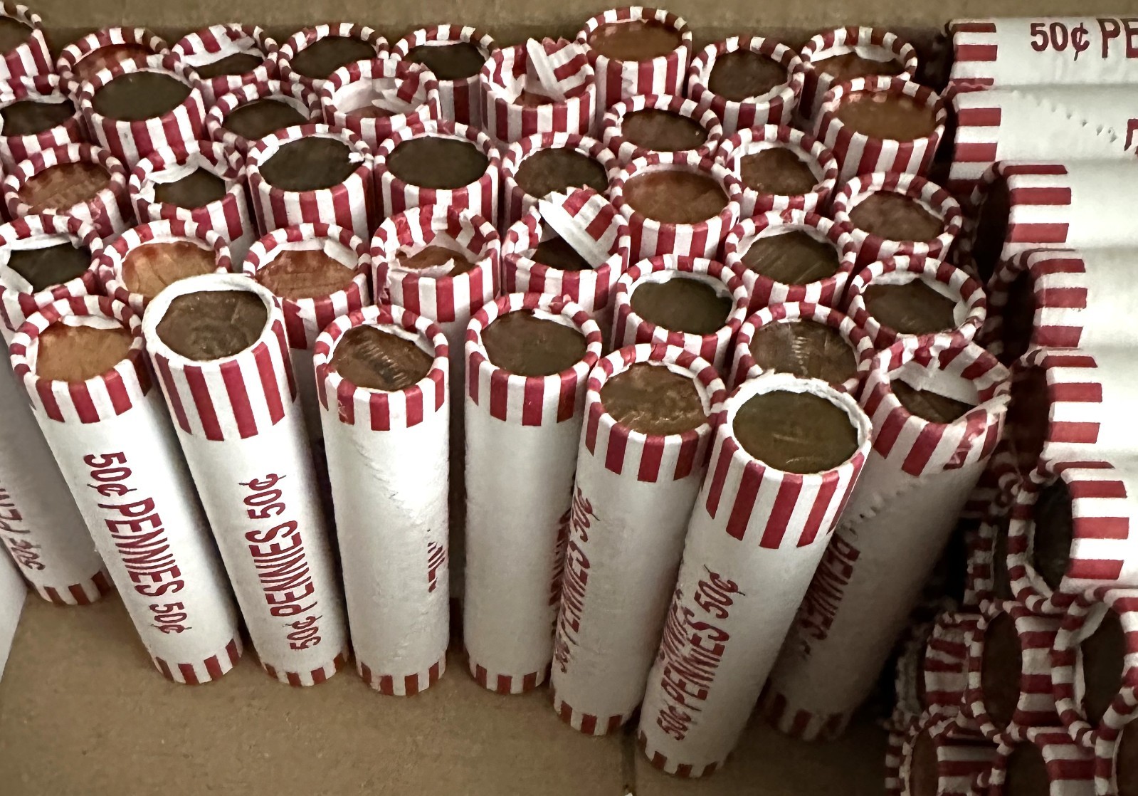 UNSEARCHED Lot Of 10 Sealed Penny Rolls!  FREE Fast Ship!