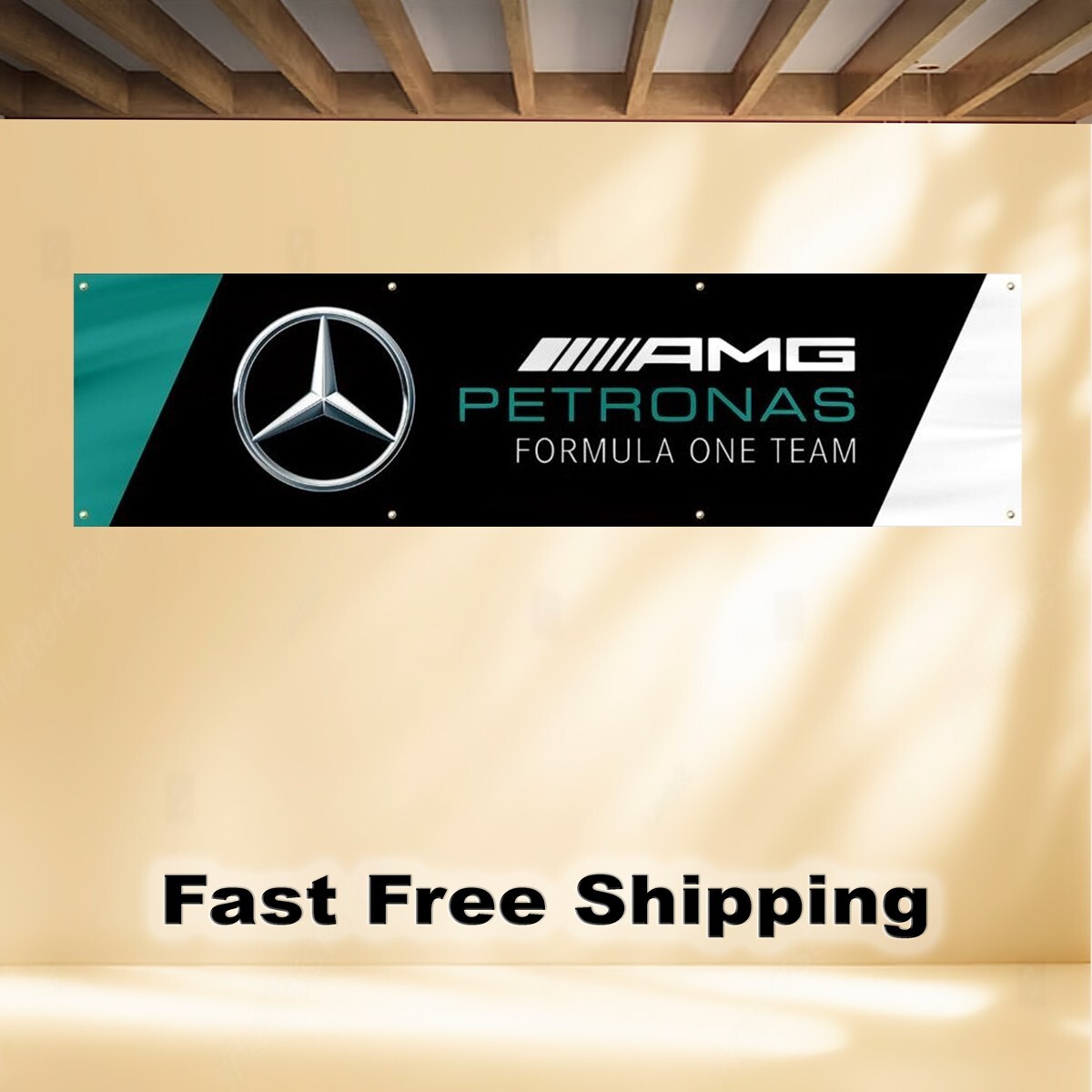 MERCEDES BENZ AMG 2'X8' BANNER FLAG SIGN FORMULA ONE RACING TEAM F1