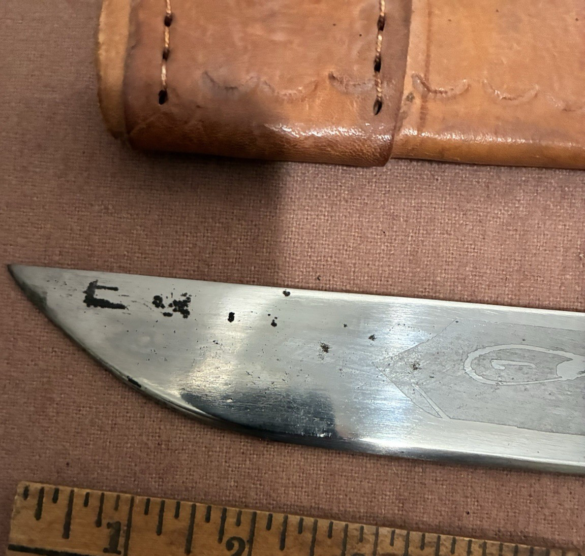 Oaxaca Mexican Machete Double Eagle Head with leather sheath