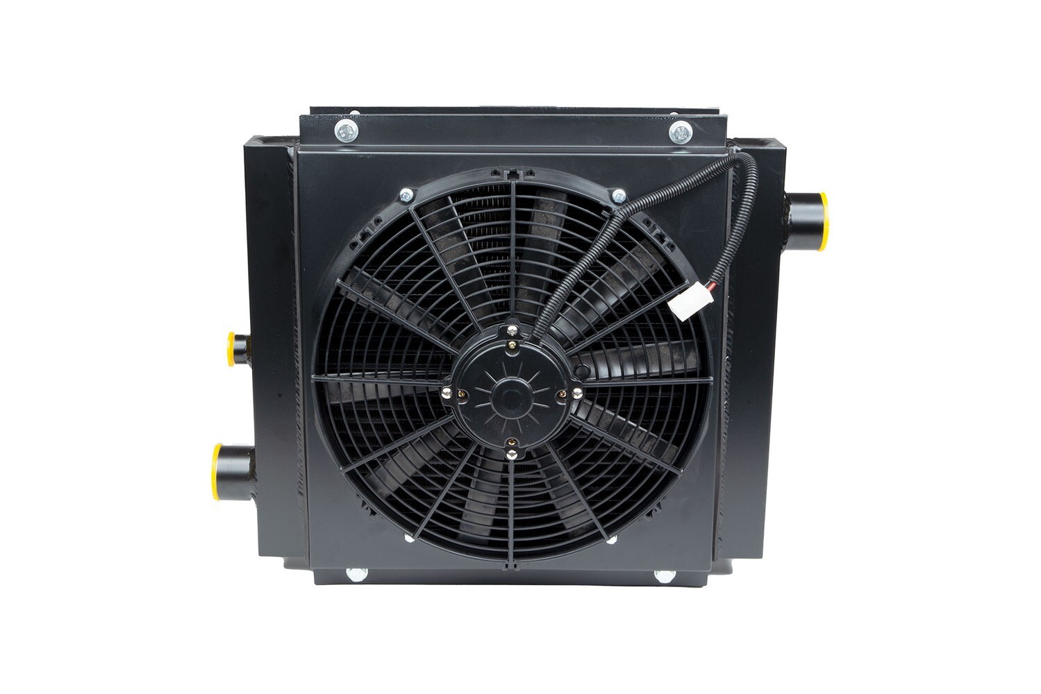 Maxim Mobile Oil Cooler w/Fan and Shroud: 12 VDC, 79 GPM Max, SAE 12 Ports