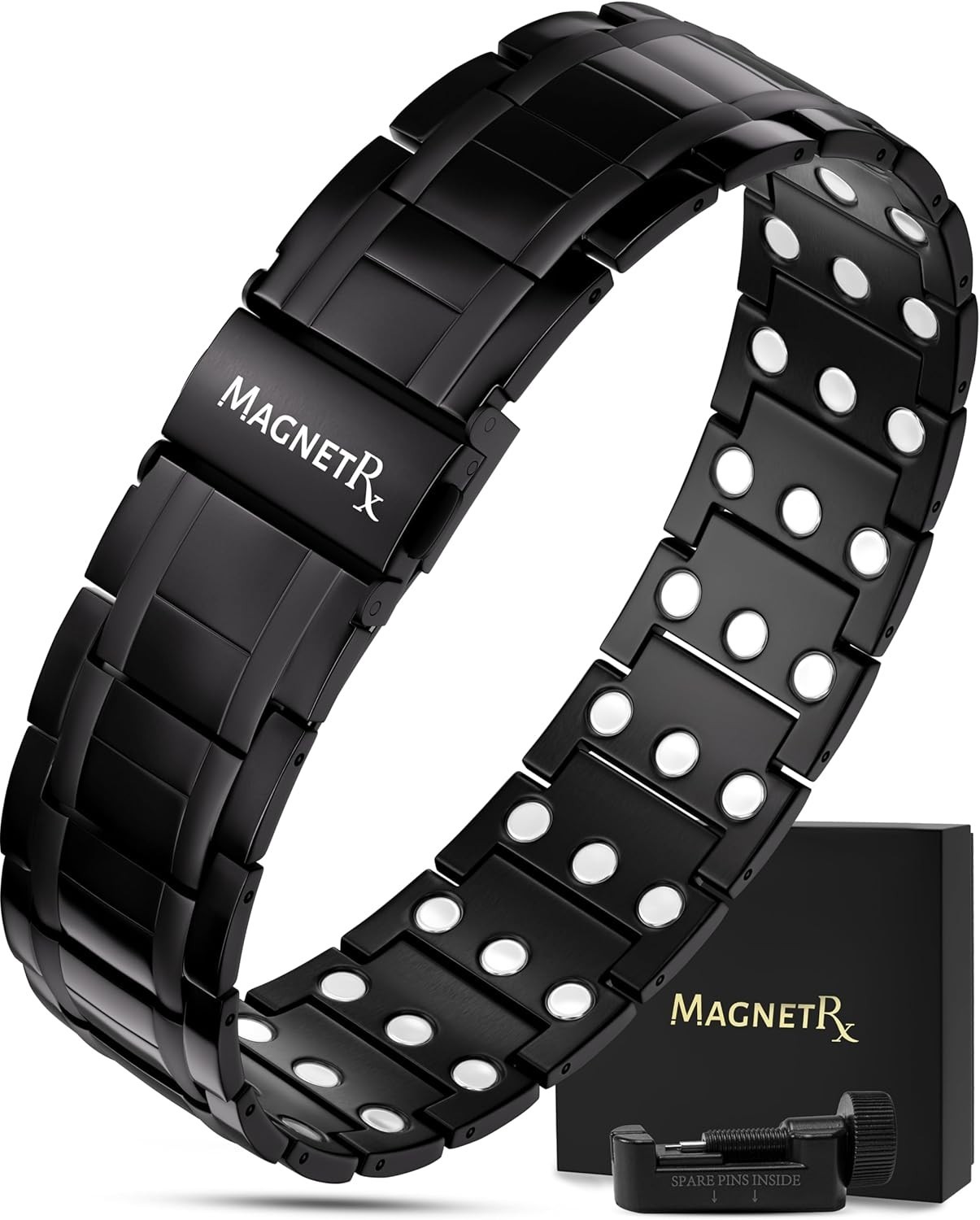 MagnetRX® 3X Strength Magnetic Bracelets for Men Effective Titanium Men Bracelet