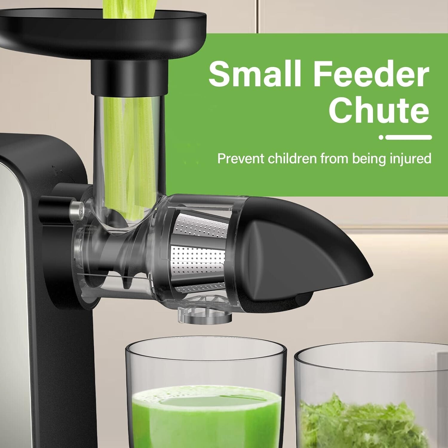 WHALL Slow Juicer, Cold Press Juicer Machines Vegetable and Fruit
