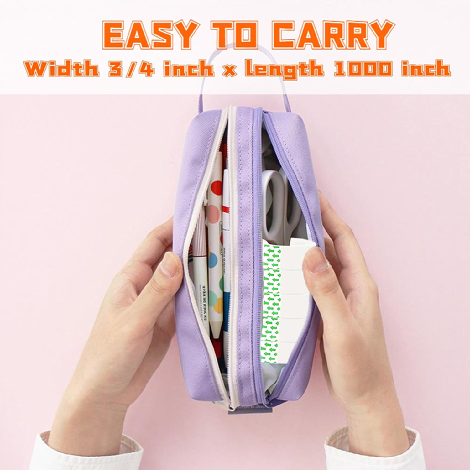 100 Rolls Crystal Small Clear Transparent Tape Dispenser Refill 3/4" x 1000"