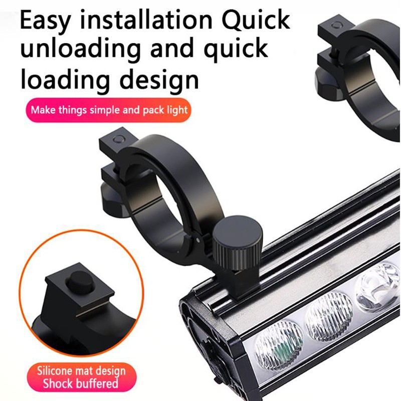 Powerful 4500LM LED Bike Light Bar 10000mAh Rechargeable Bicycle Front Headlight