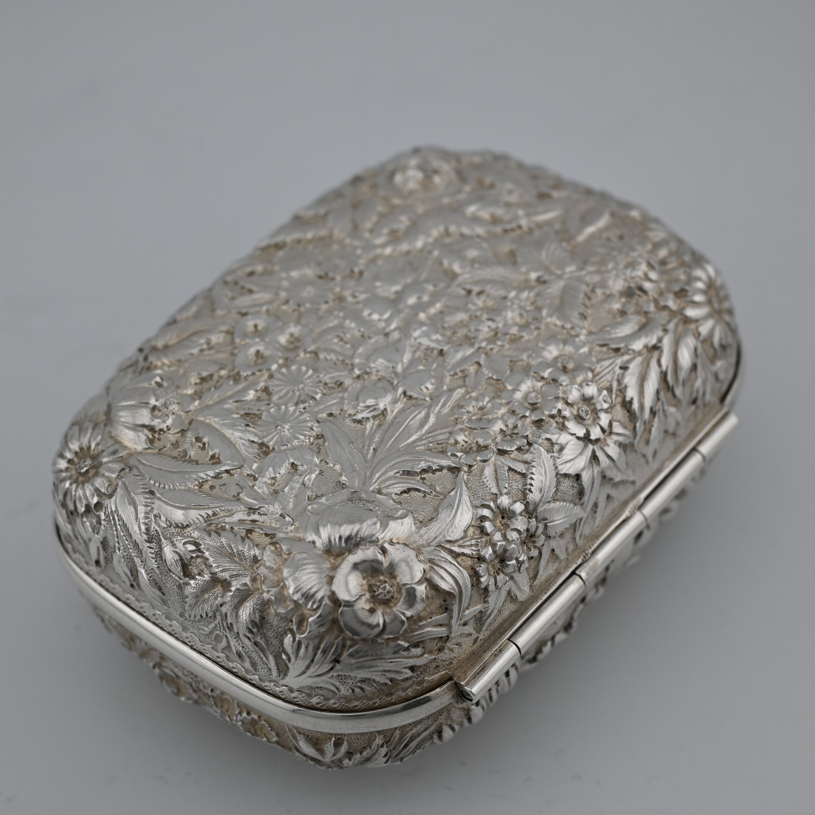 Rare Sterling Silver Jacobi & Jenkins Repousse Soap Box Baltimore ~No Mono