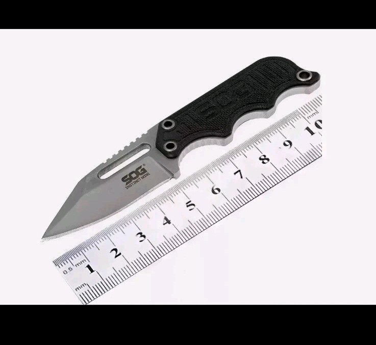 SOG Instinct Mini Fixed Blade Knife G10 Full Tang Neck Knife Sheath EDC Tactical
