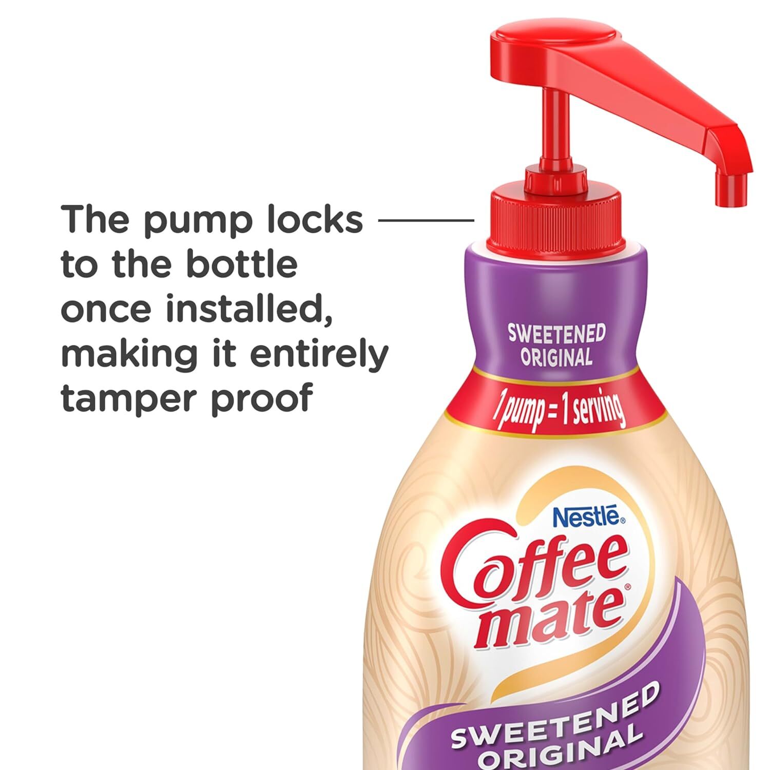 Nestle Coffee Mate Coffee Creamer, Sweetened Original, Concentrated Liquid Pump
