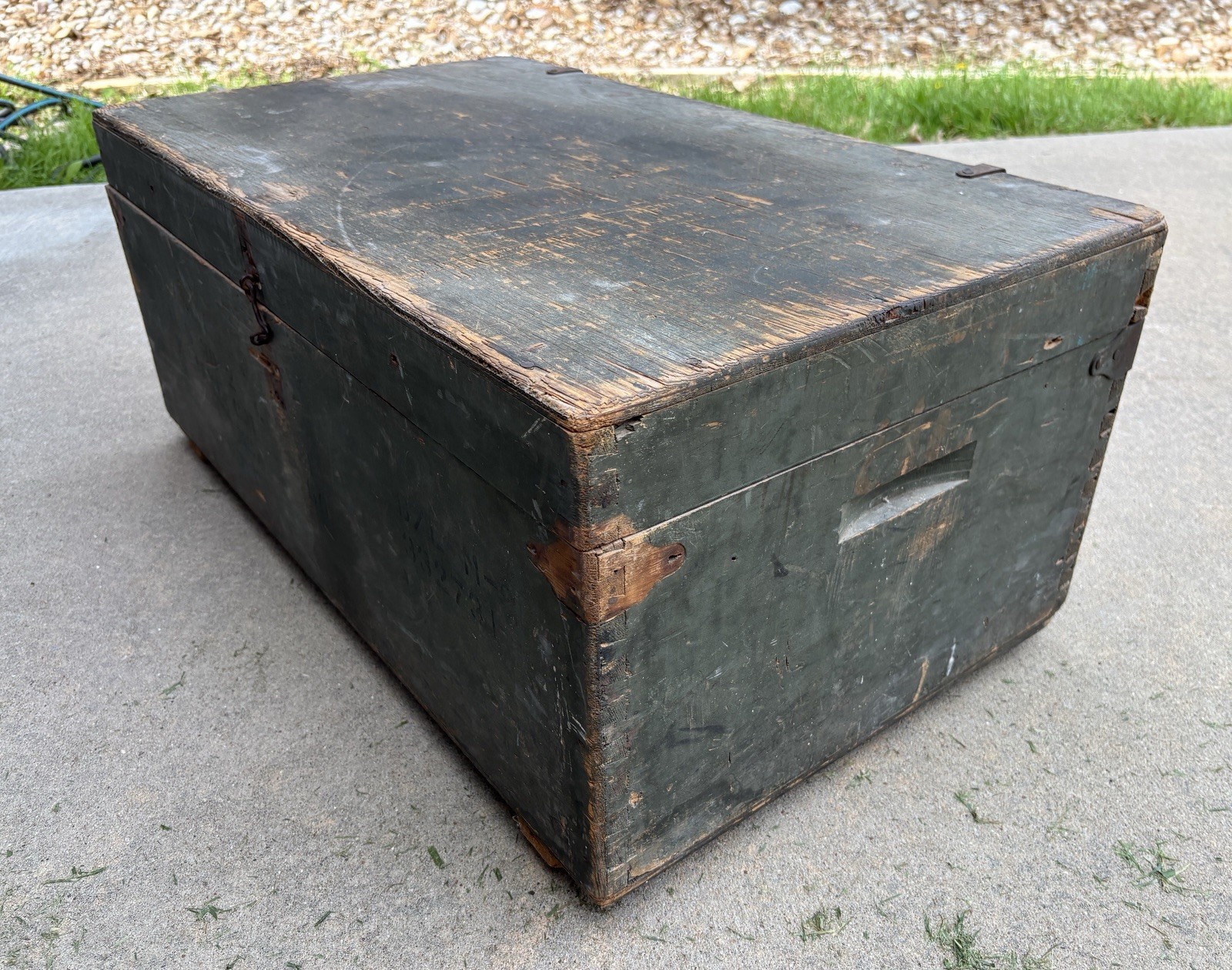 WWII USMC Military Transit Chest - MCAS Mojave California Markings - Rare 1940s
