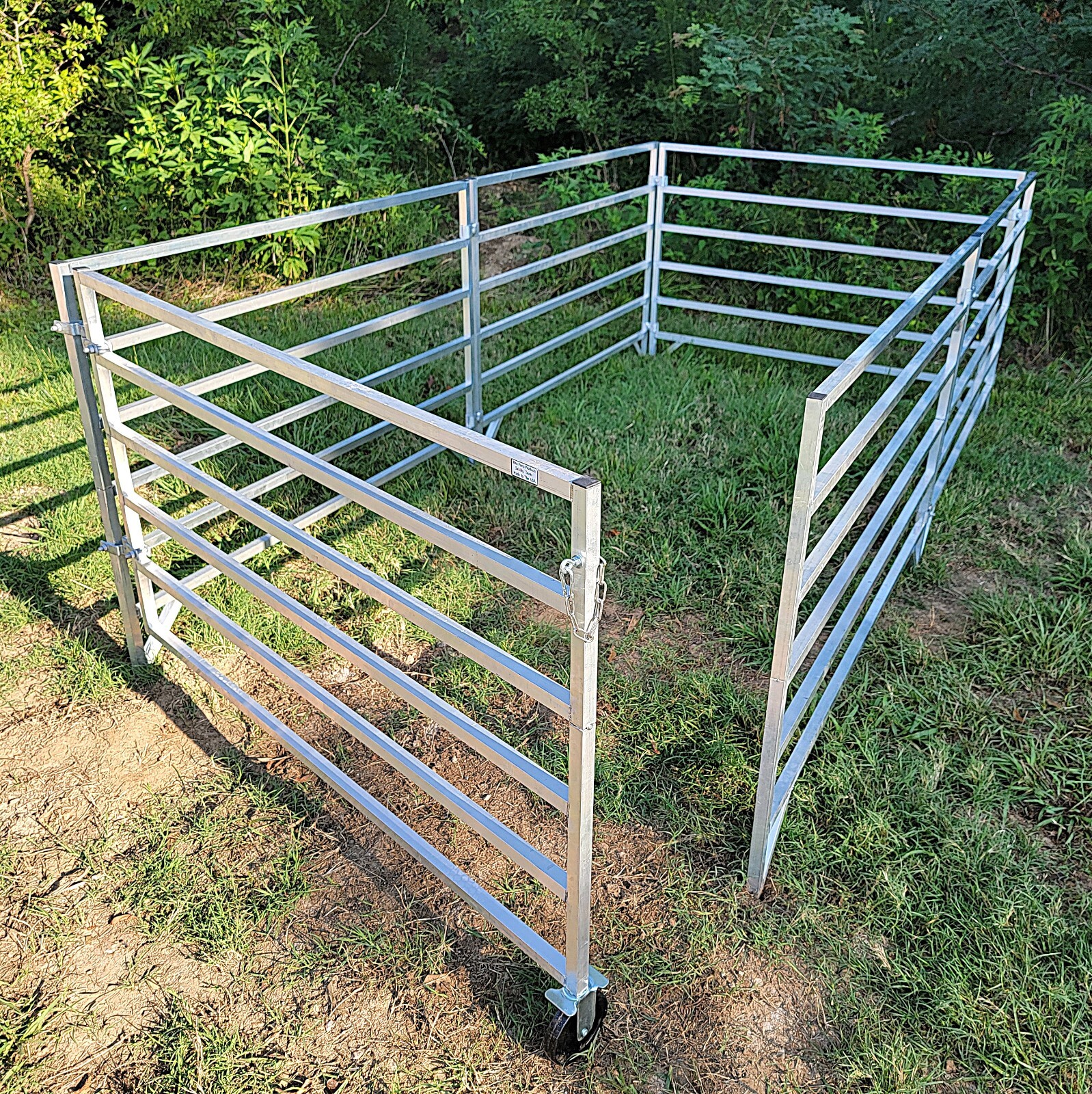 ALUMINUM 5 FT X 10 FT 6 RAIL 40" TALL SHEEP & GOAT STALL KIT PANEL PEN CORRAL